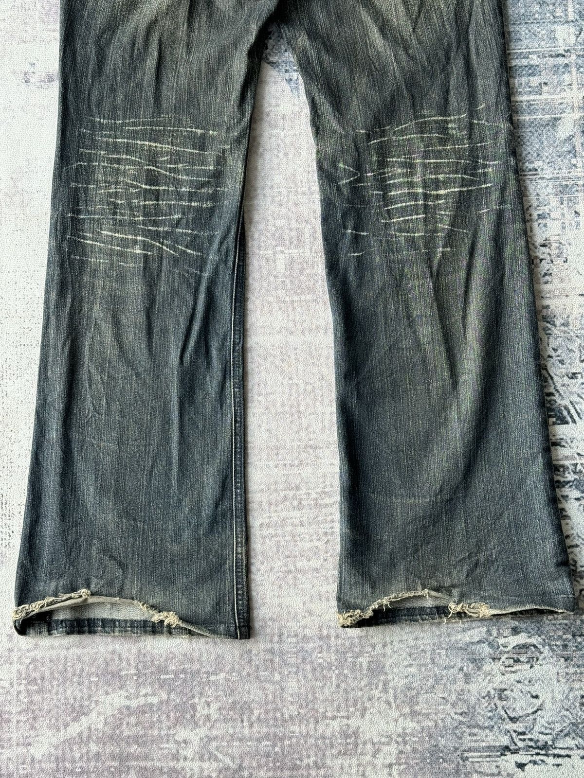 Japanese Brand Vintage A.S.M Super Flared Distressed Denim Size US 29 - 11 Thumbnail