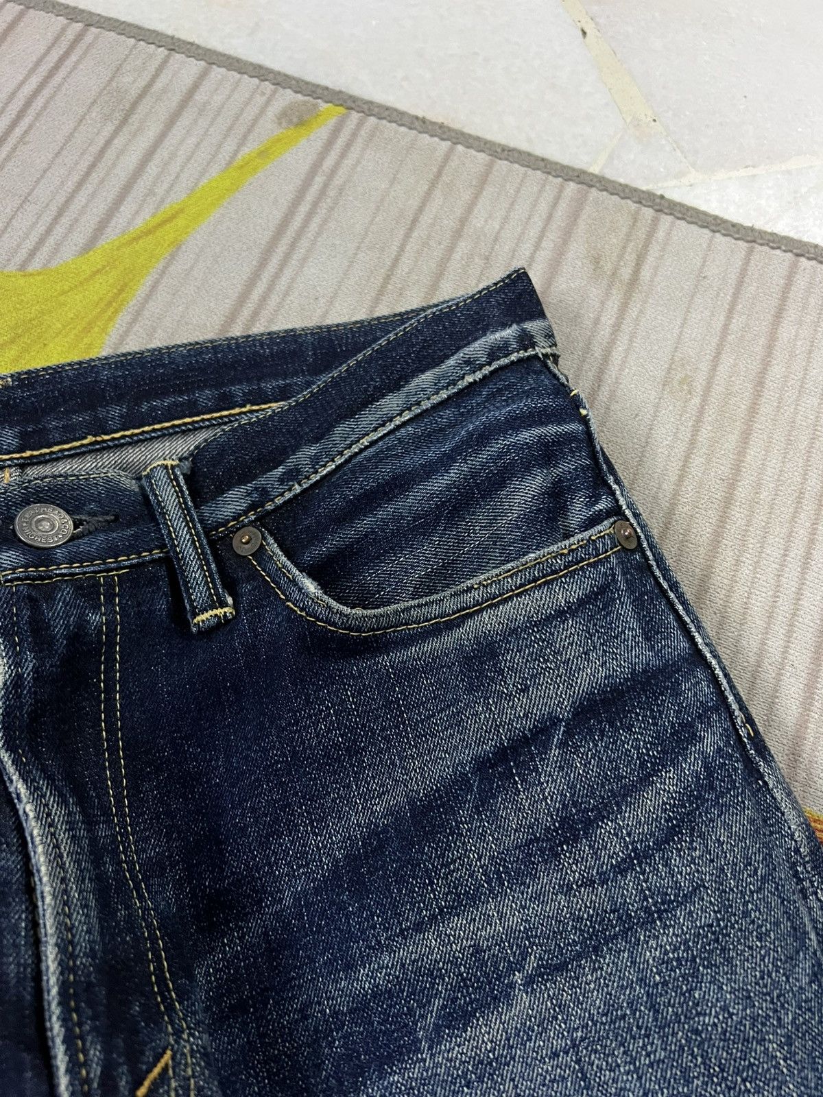 Japanese Brand × The Flat Head × Vintage VINTAGE THE FLAT HEAD DISTRESSED SELVEDGE JEANS Size US 29 - 10 Thumbnail