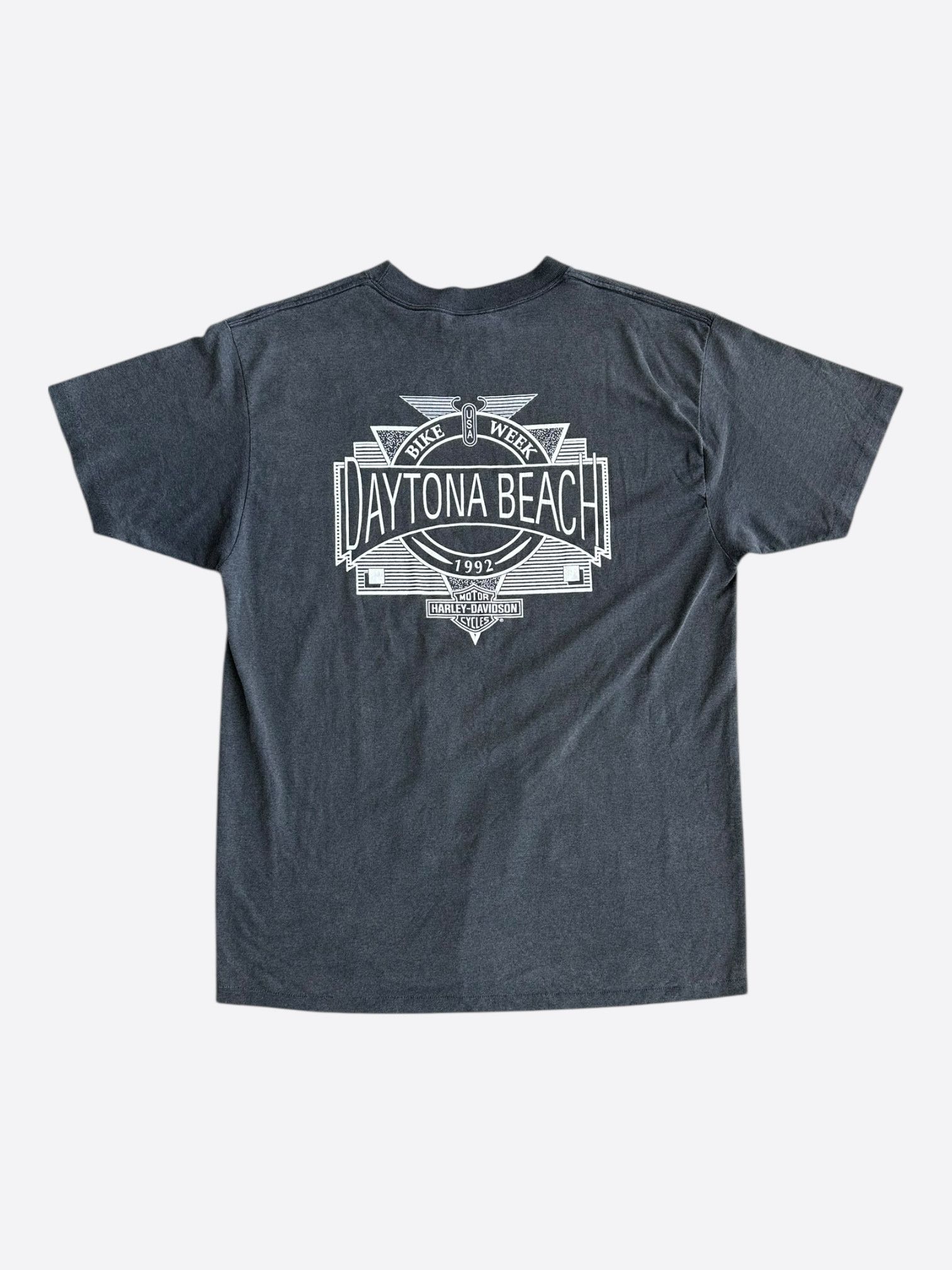 Vintage Vintage Black Harley-Davidson Daytona Beach Graphic T-Shirt Size US XL / EU 56 / 4 - 2 Thumbnail