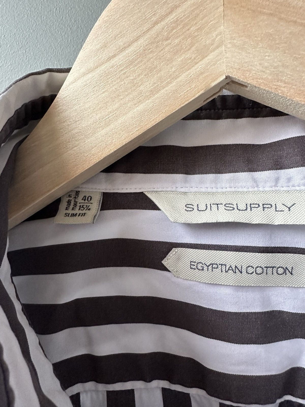 Suitsupply Suitsupply Stripped Cotton Shirt Size US M / EU 48-50 / 2 - 4 Thumbnail