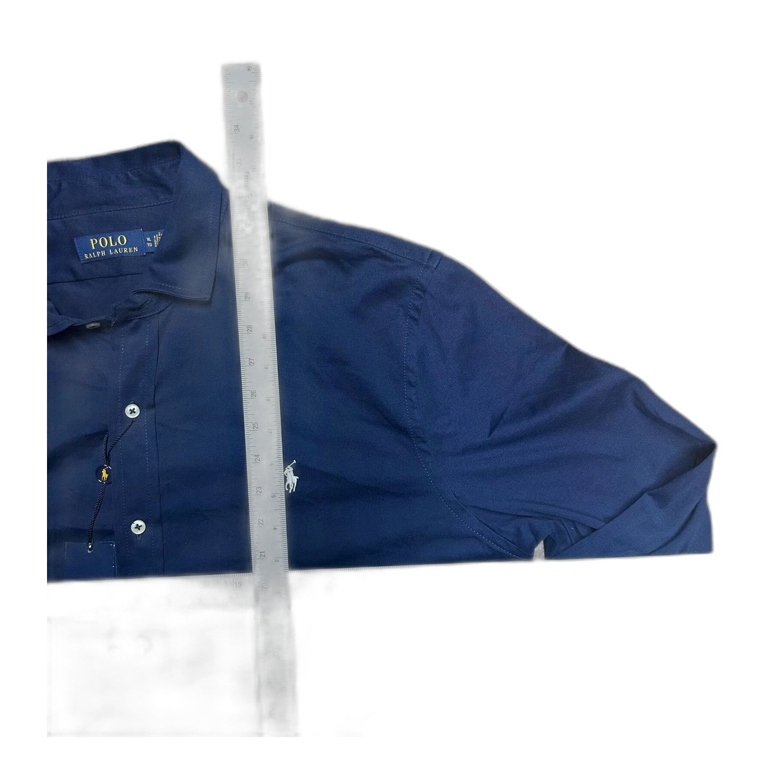 Polo Ralph Lauren Polo Ralph Lauren Blue Poplin Long Sleeve Button Up Shirt XL Size US XL / EU 56 / 4 - 2 Thumbnail