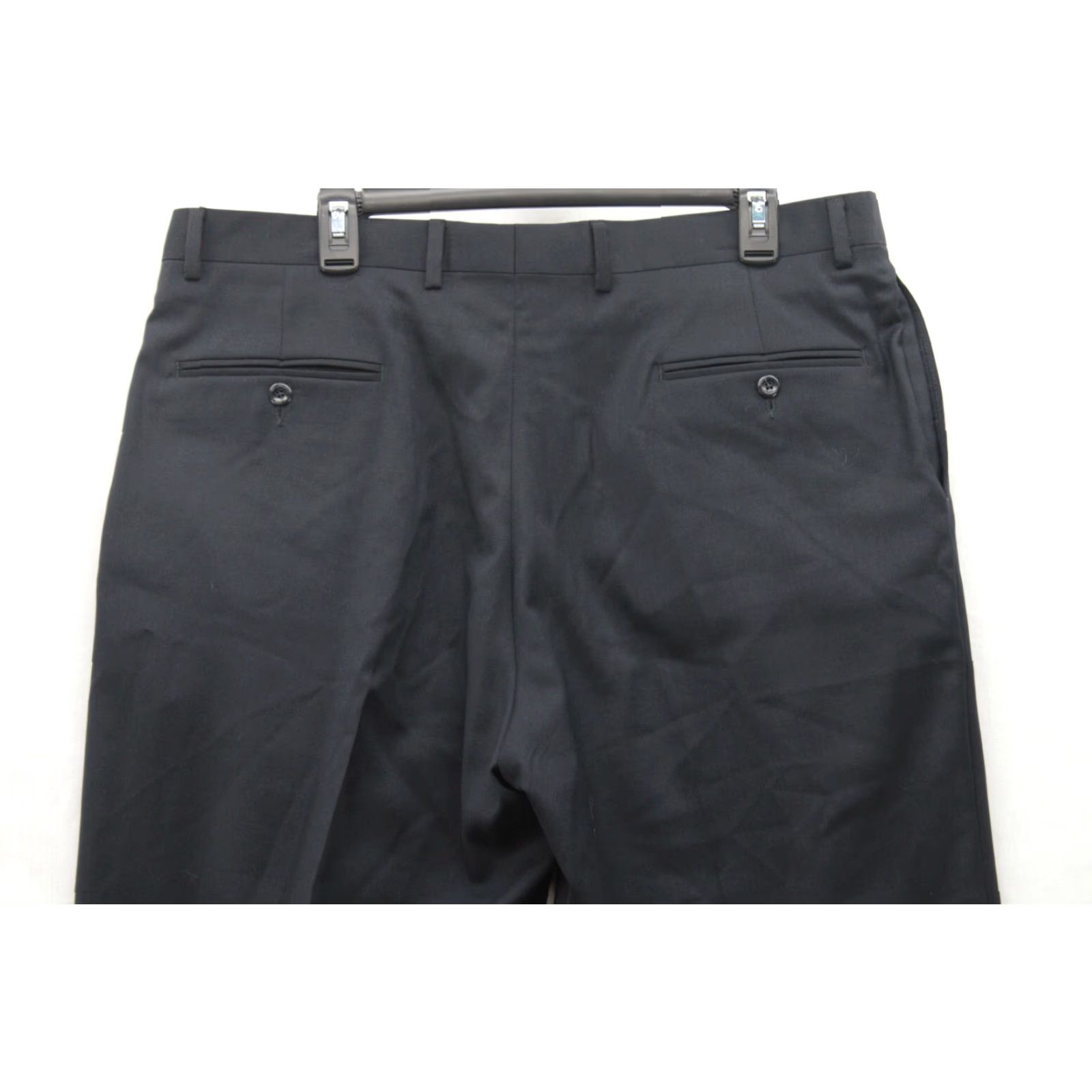 Jos. A. Bank Jos A Bank Pants Mens 38R Black Traditional Dress Wool Pleated Cuffed Preppy Size US 38 / EU 54 - 4 Thumbnail