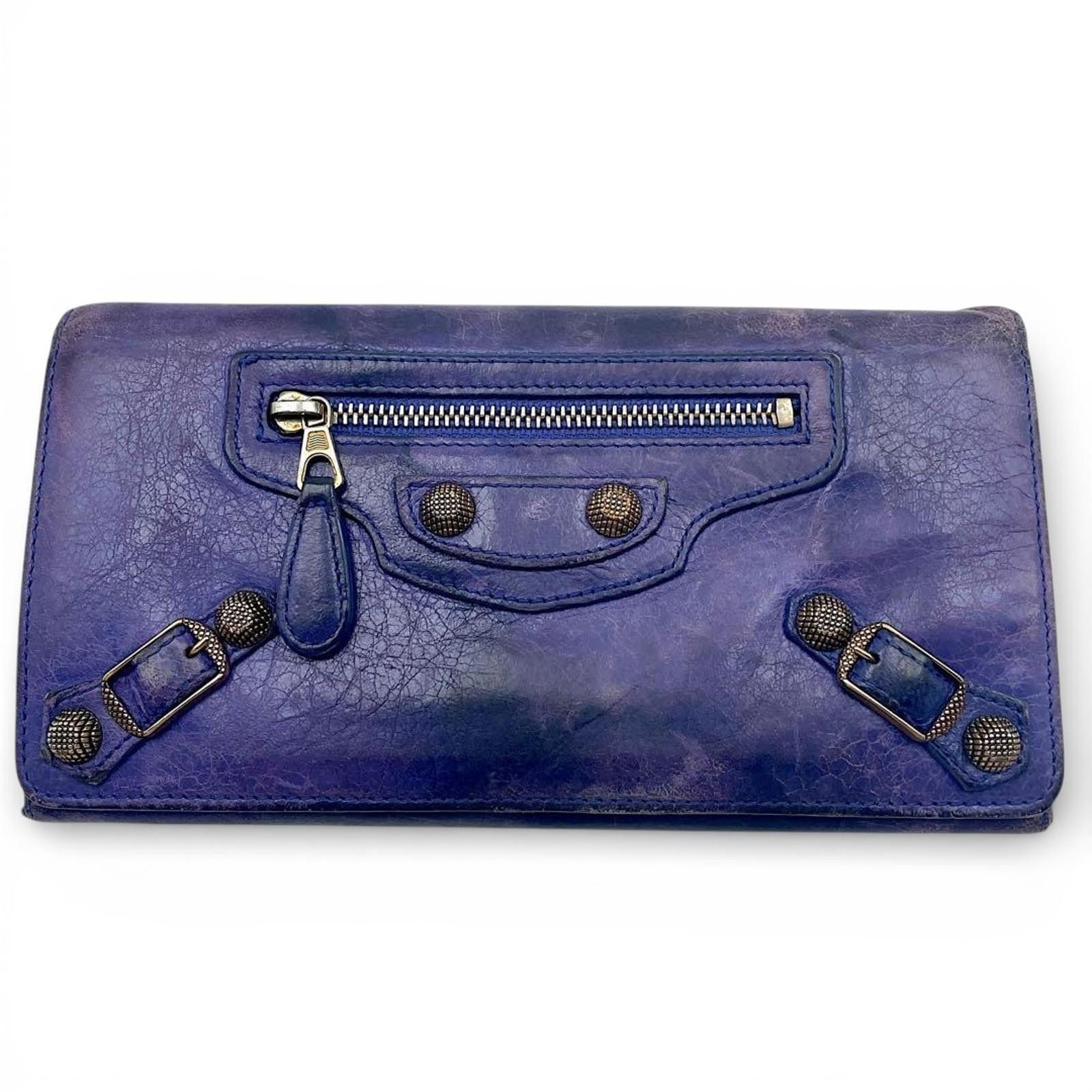Balenciaga Balenciaga - Purple Leather Zip Wallet Size ONE SIZE - 2 Thumbnail