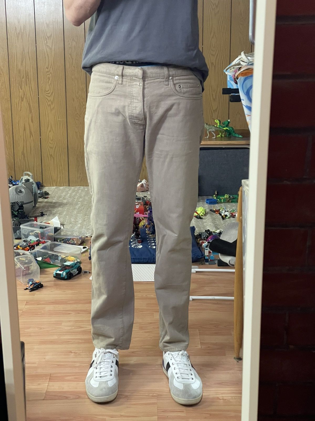 Dior Dior Homme sz33 Beige jeans pants hedi kva Size US 33 - 12 Thumbnail