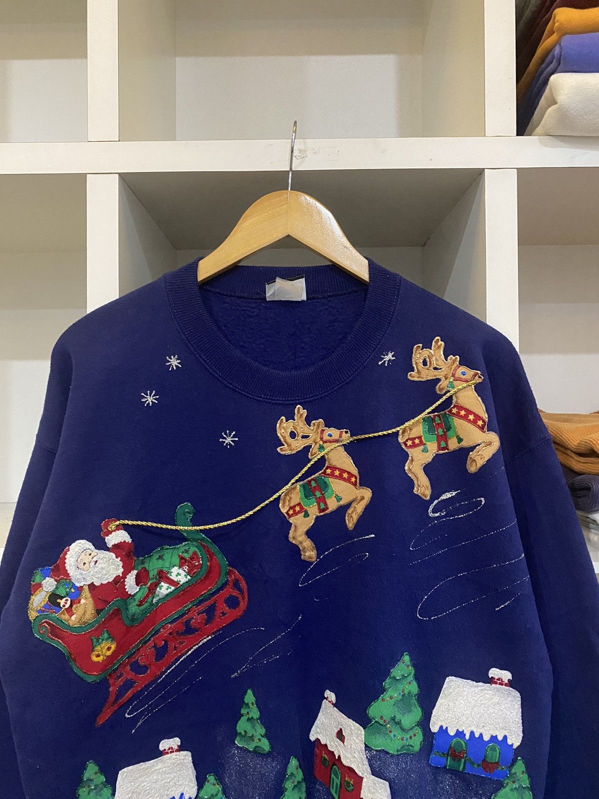 Lee × Vintage Vintage 80’s Santa Clous Sweatshirt Size US M / EU 48-50 / 2 - 5 Thumbnail