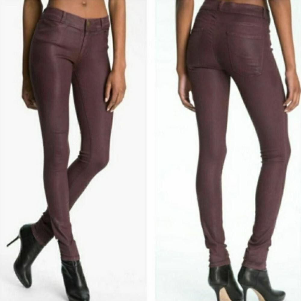 Current/Elliot Purple Coated Current|Elliott The Ankle Skinny Jean Size 26" / US 2 / IT 38 - 3 Thumbnail