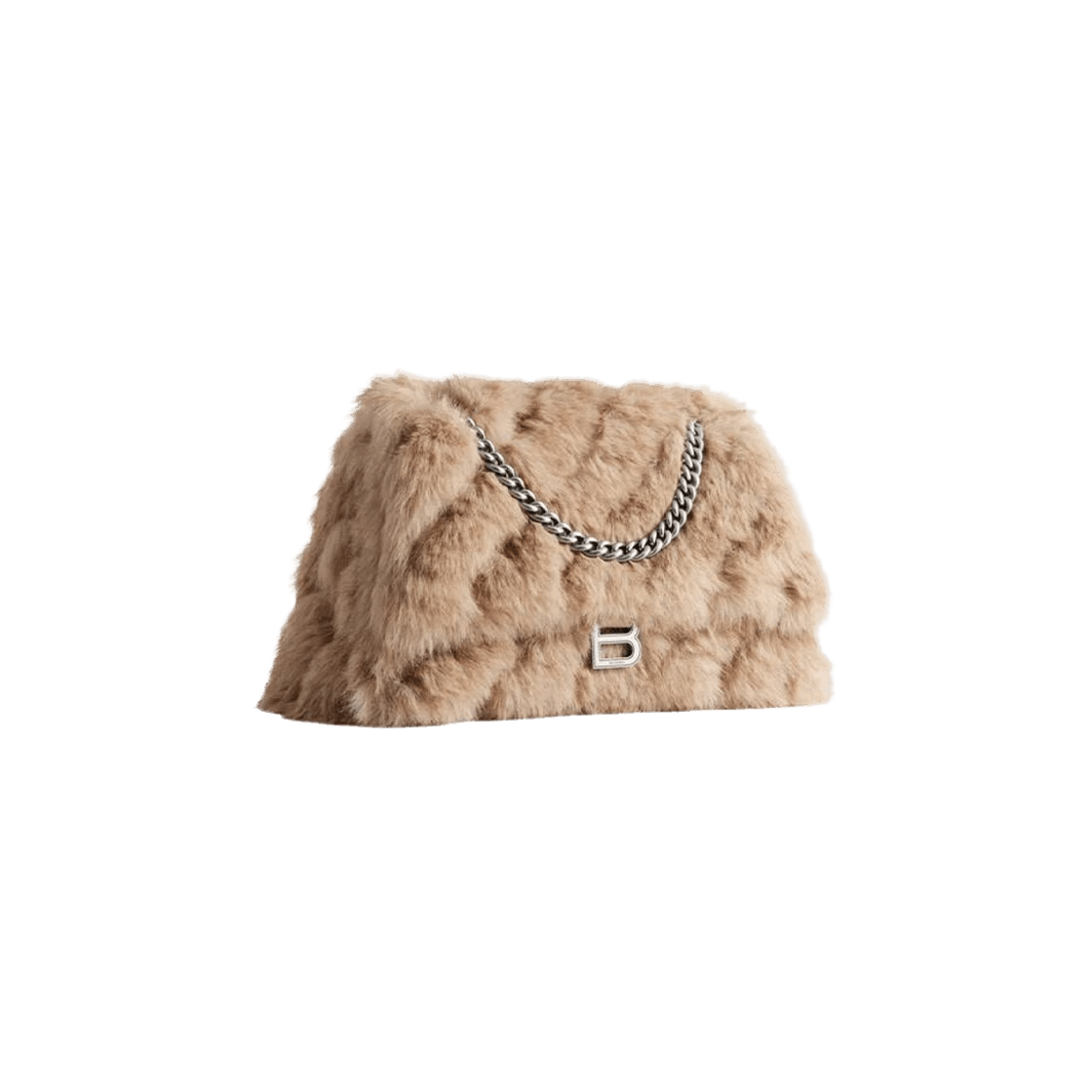 Balenciaga o1tr1nto0725 Size: OS / Crush Medium Chain Bag Fur in Brown Size ONE SIZE - 2 Thumbnail