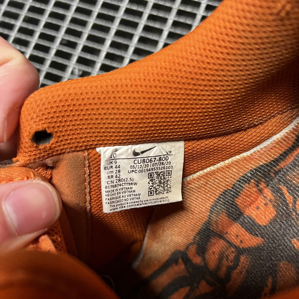 Nike Nike Air Force 1 Skeleton Orange Streatwear Drill Y2K Hype Size US 11 / EU 44 - 11 Thumbnail