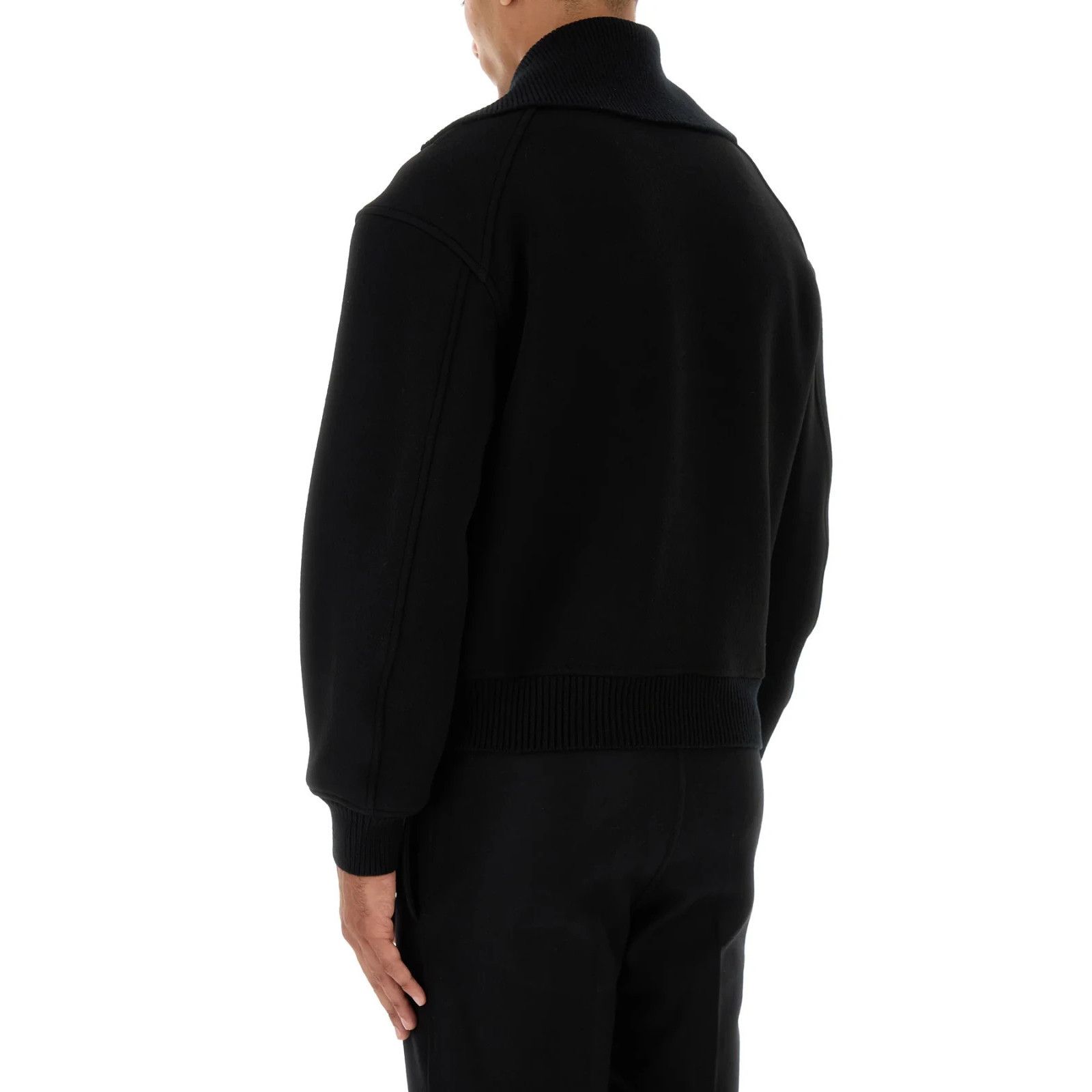 Jil Sander JIL SANDER Black Wool Blend Bomber Jacket New & Authentic (M Size US M / EU 48-50 / 2 - 4 Thumbnail