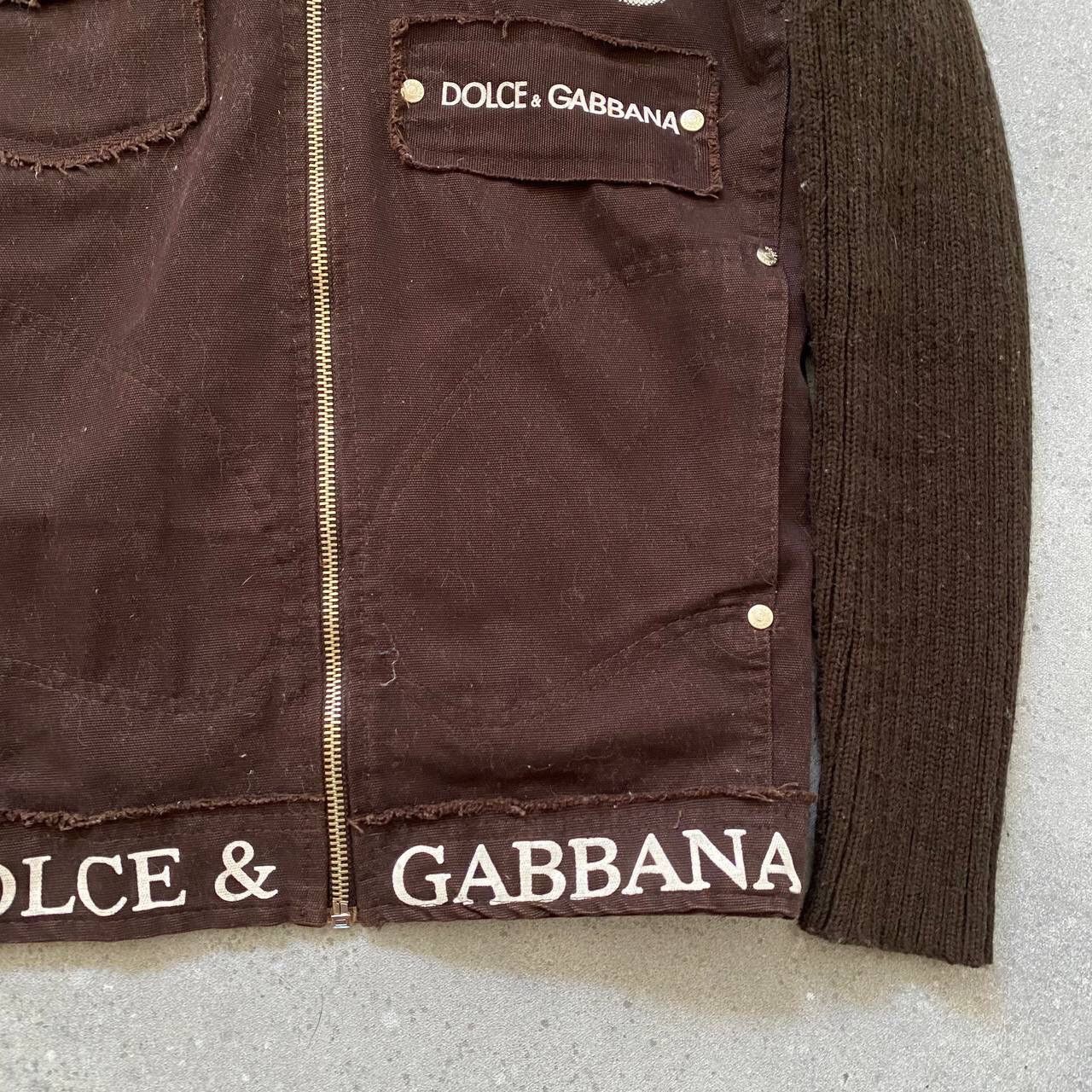Dolce & Gabbana D&G Dolce & Gabbana Vintage Brown Knit Zip Sweatshirt Jacket Size M / US 6-8 / IT 42-44 - 5 Thumbnail