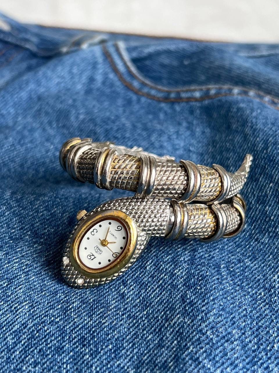 Japanese Brand Snake 🐍 regular bracelet unisex Vintage Design rare WATCH Size ONE SIZE - 1 Thumbnail