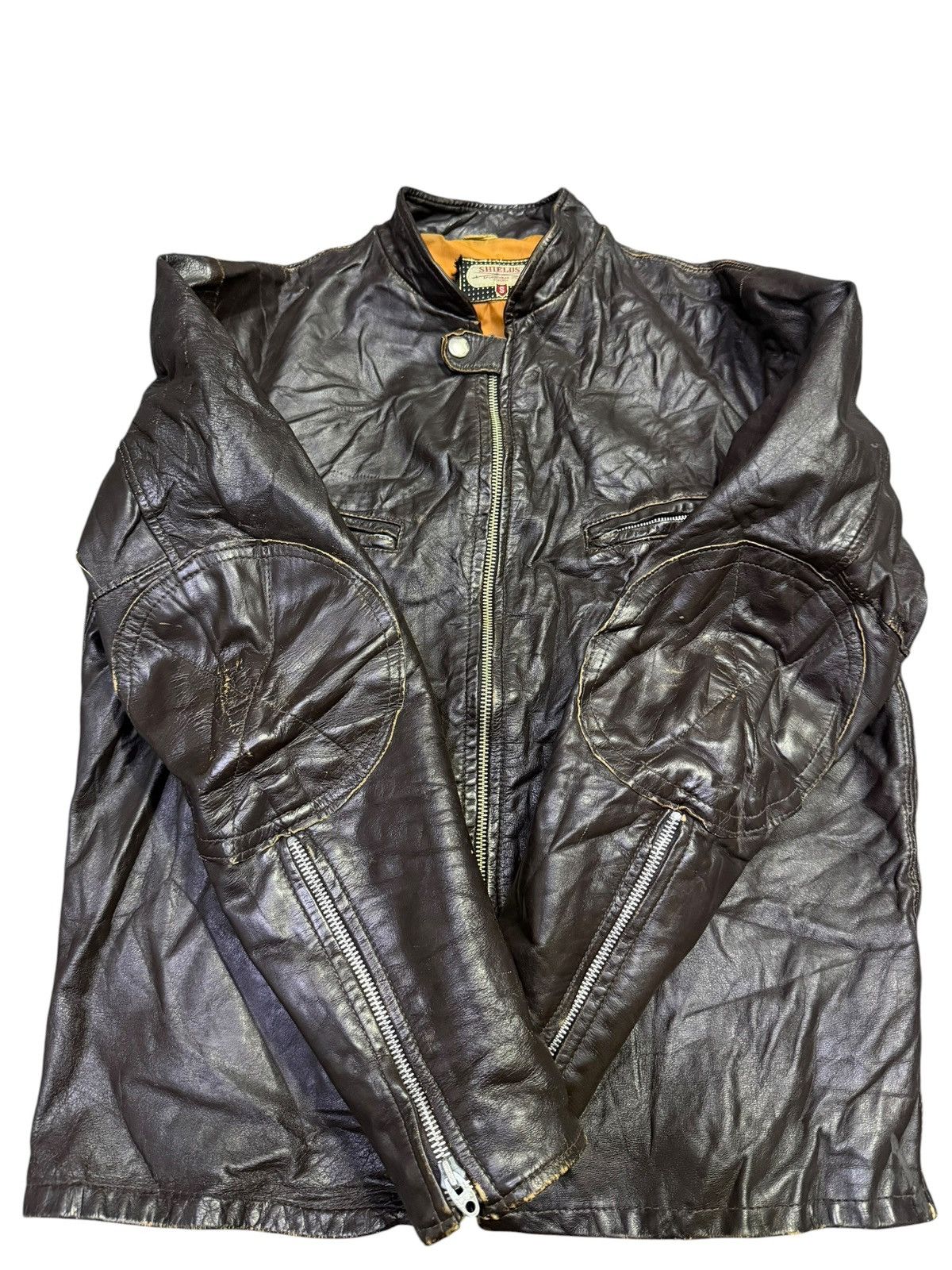 Leather Vintage 60s Shield Sportswear Ltd Leather Biker Jacket Size US S / EU 44-46 / 1 - 4 Thumbnail