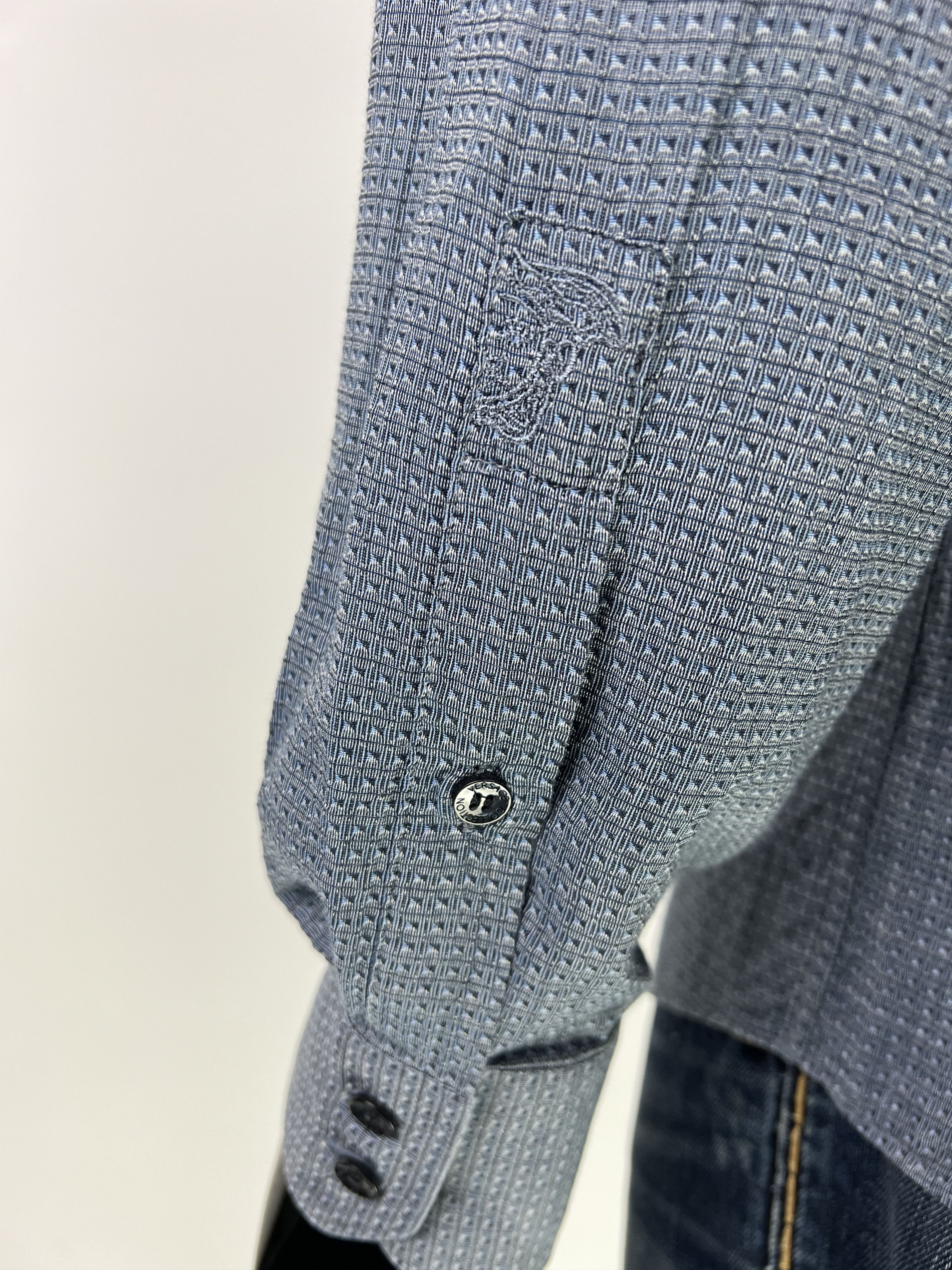 Versace Versace Collection Blue Cotton Button Up Shirt Size 16/41 Size US L / EU 52-54 / 3 - 6 Thumbnail
