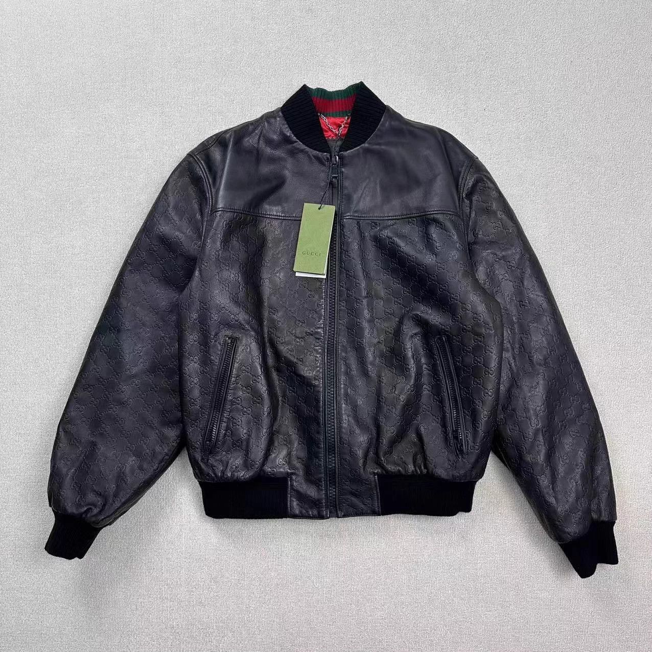 Gucci Gucci GG embossed leather jacket 48 Size US M / EU 48-50 / 2 - 1 Thumbnail