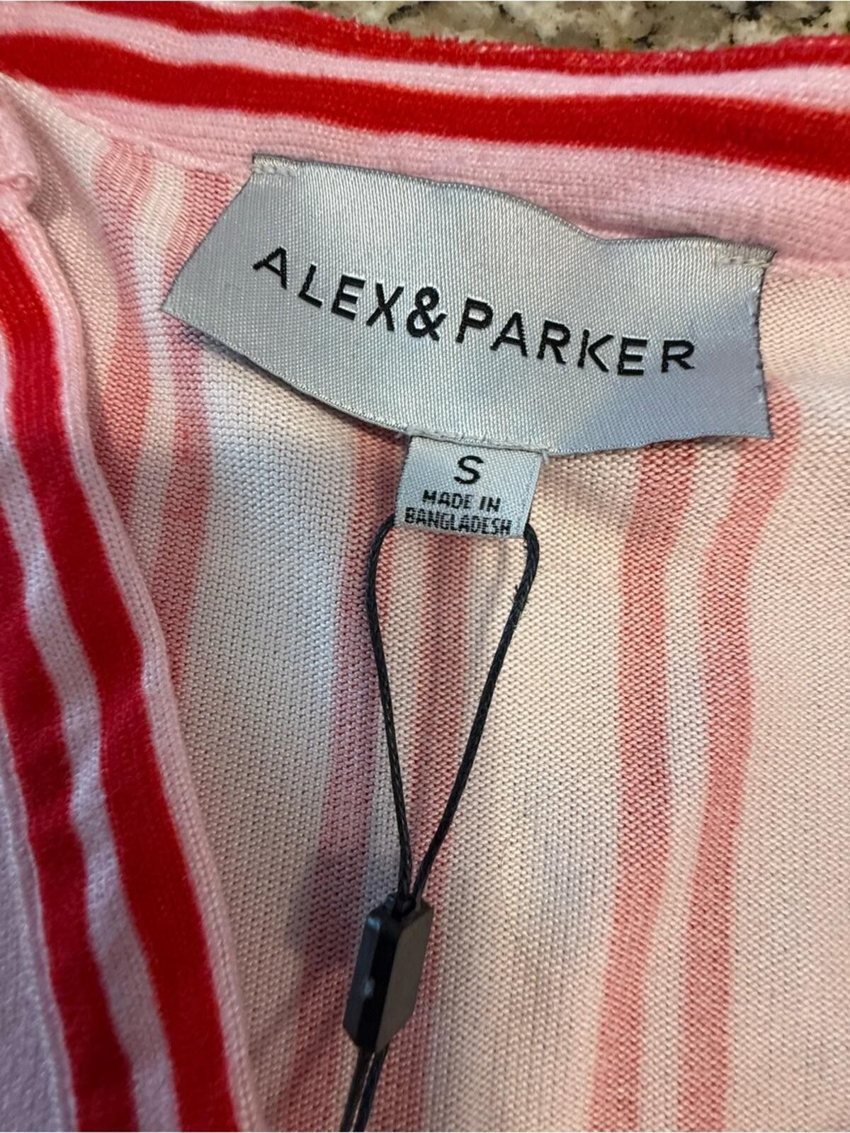 Other Alex & Parker top pink & red buttery soft striped SZ SM Size S / US 4 / IT 40 - 7 Thumbnail