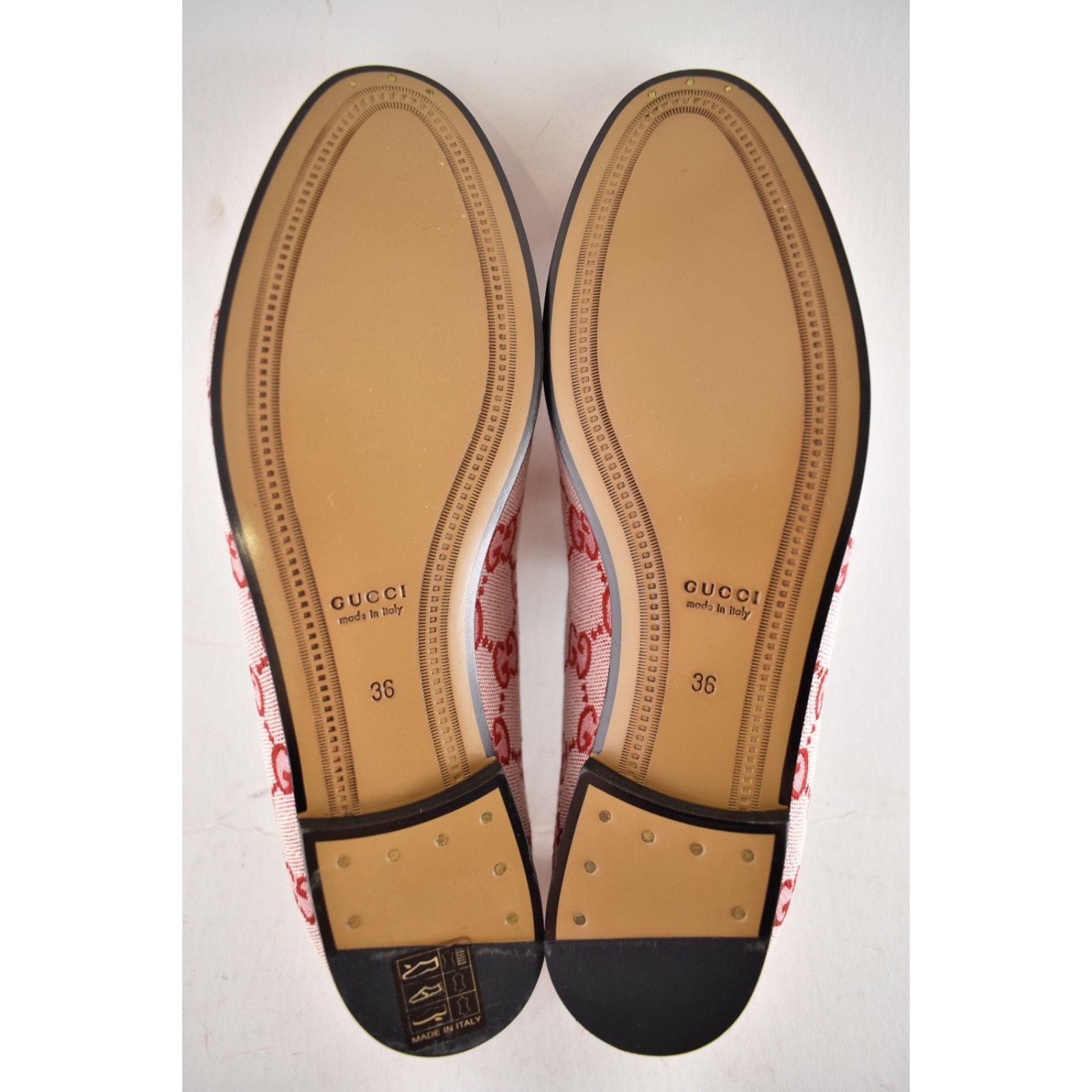 Gucci Gucci New Jordaan Hibiscus Red GG Logo Canvas Horsebit Size US 6 / IT 36 - 15 Thumbnail