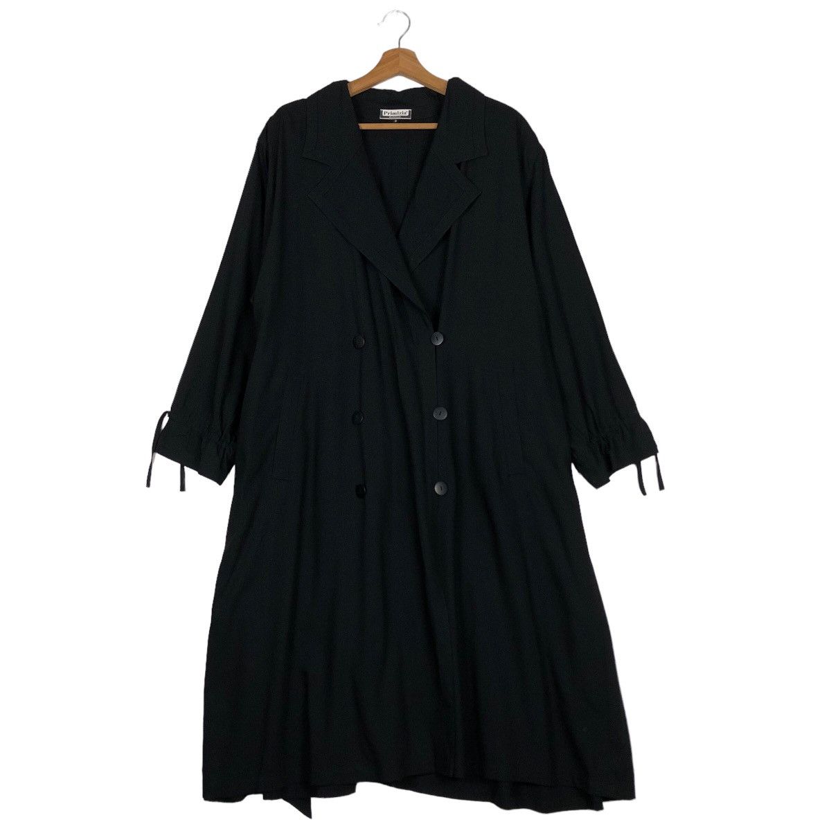 Japanese Brand 🔥Vtg Long Jacket Rich Black Primizia Inspire Yohji Yamamoto Size US M / EU 48-50 / 2 - 1 Thumbnail