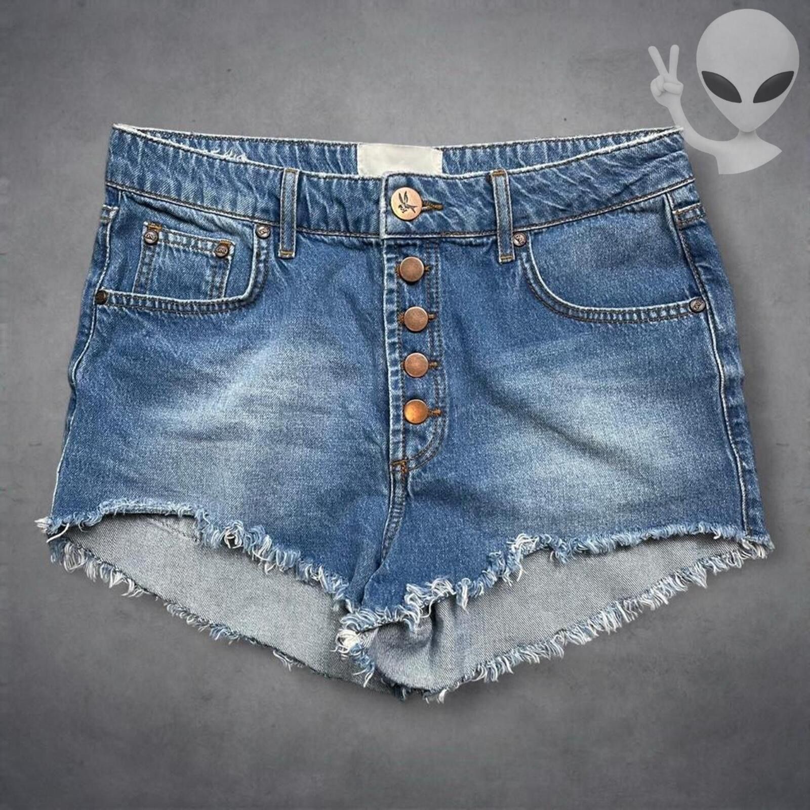 One Teaspoon One Teaspoon Outlaws Denim Shorts Size 25 Blue Size 25" / US 0 / IT 36 - 1 Thumbnail