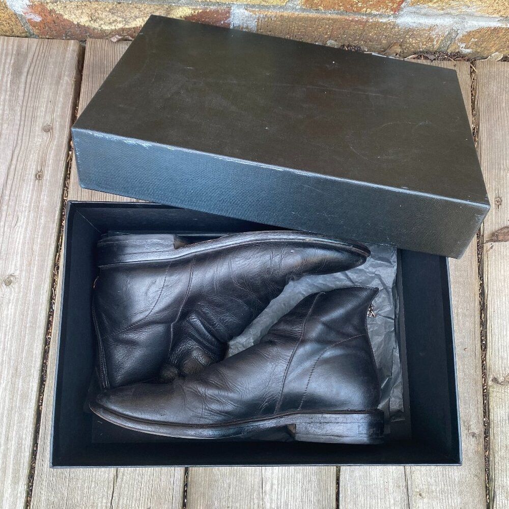 Strateas Carlucci × Vintage Vintage Strategia Guanto Jenny Leather Boots Size 6 Size US 6 / IT 36 - 1 Thumbnail