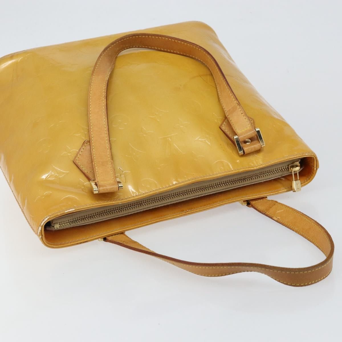 Louis Vuitton LOUIS VUITTON Monogram Vernis Houston Hand Bag Beige M91004 Size ONE SIZE - 6 Thumbnail