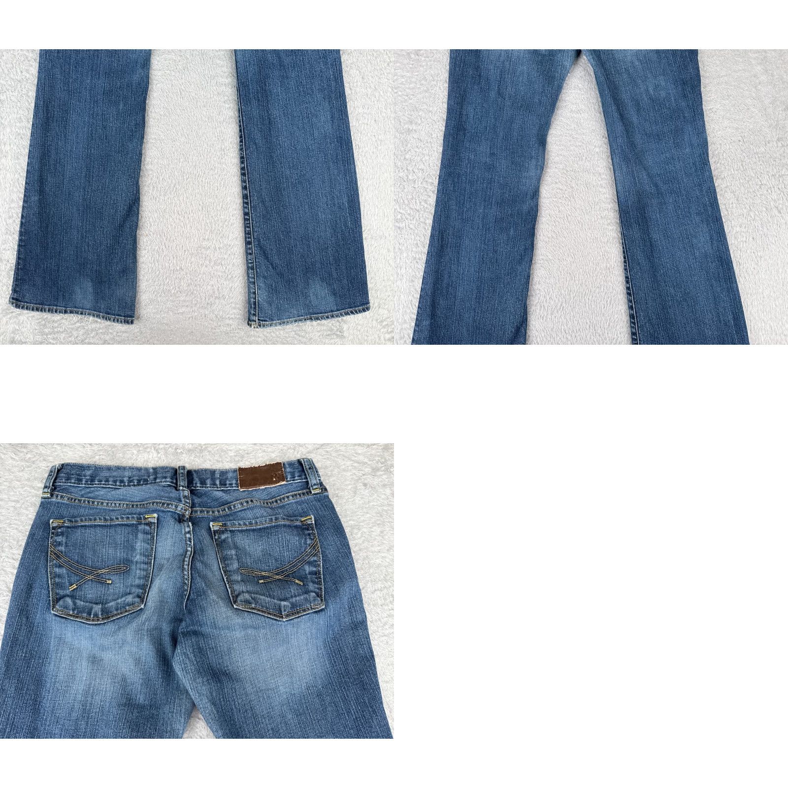 Vintage New York & Company Jeans Womens 4 Blue Denim Premium Flare Cotton Blend 28x33 Size 27" / US 4 / IT 40 - 10 Thumbnail