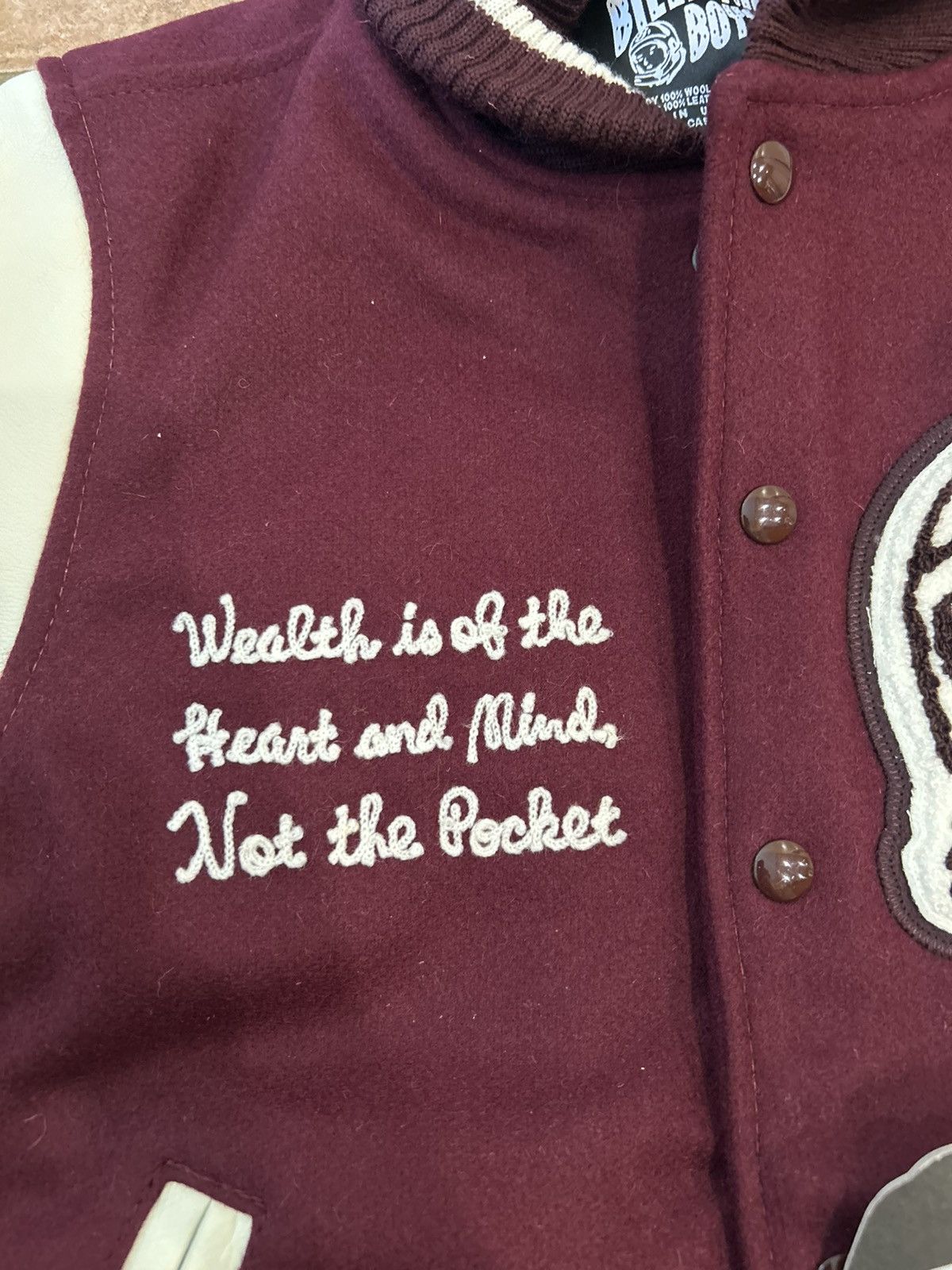 Billionaire Boys Club Astro Varsity Jacket - Burgundy/cream Size US S / EU 44-46 / 1 - 6 Thumbnail