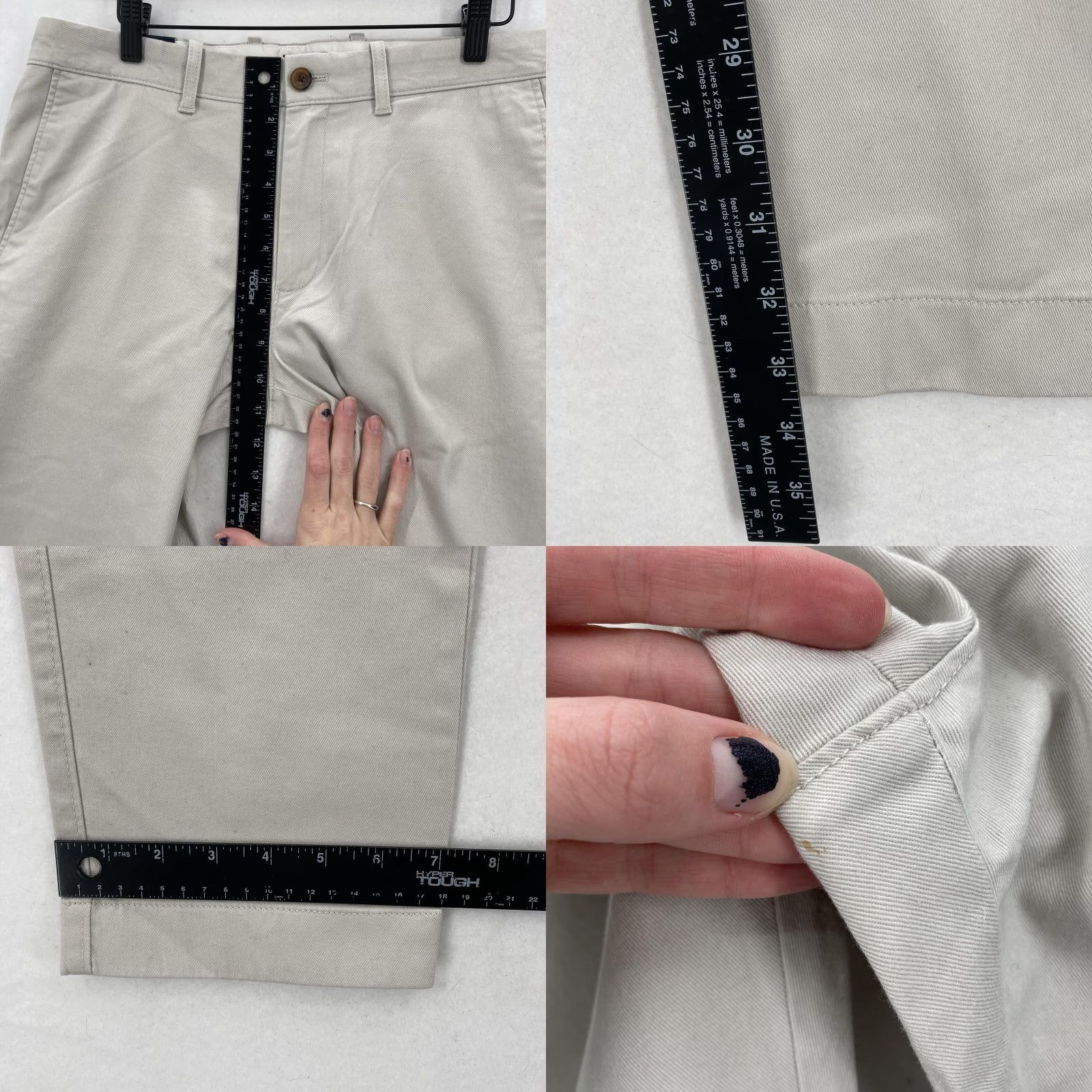 J.Crew J.Crew Chino Pants Mens 32x34 Gray Stone Flex Slim Stretch Twill Casual Preppy Tapered Pockets Zip Front Size US 32 / EU 48 - 9 Thumbnail