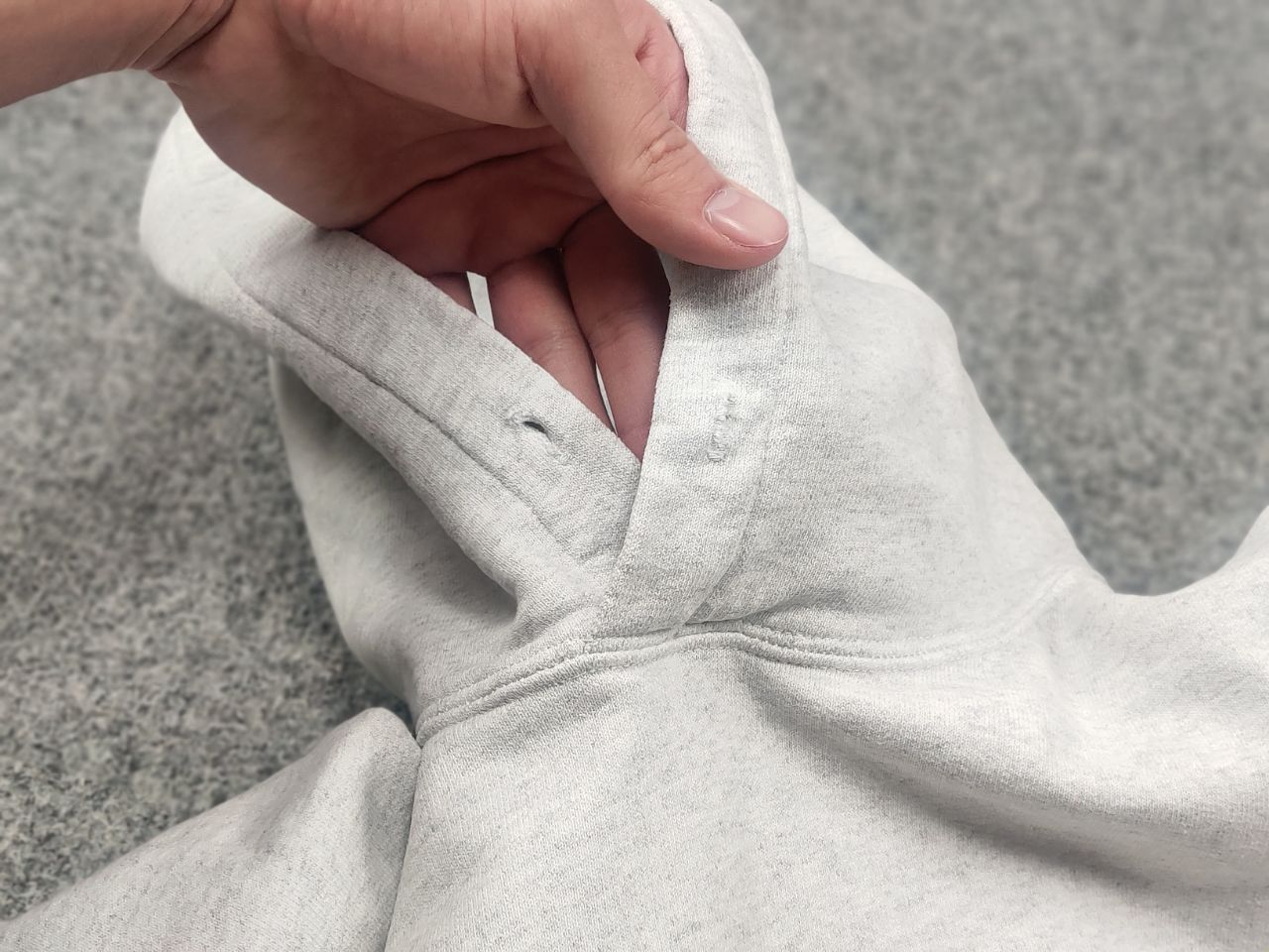 JJJJound JJJJound Design Oatmeal Oversized Gray Pullover Hoodie Logo Size US L / EU 52-54 / 3 - 15 Thumbnail