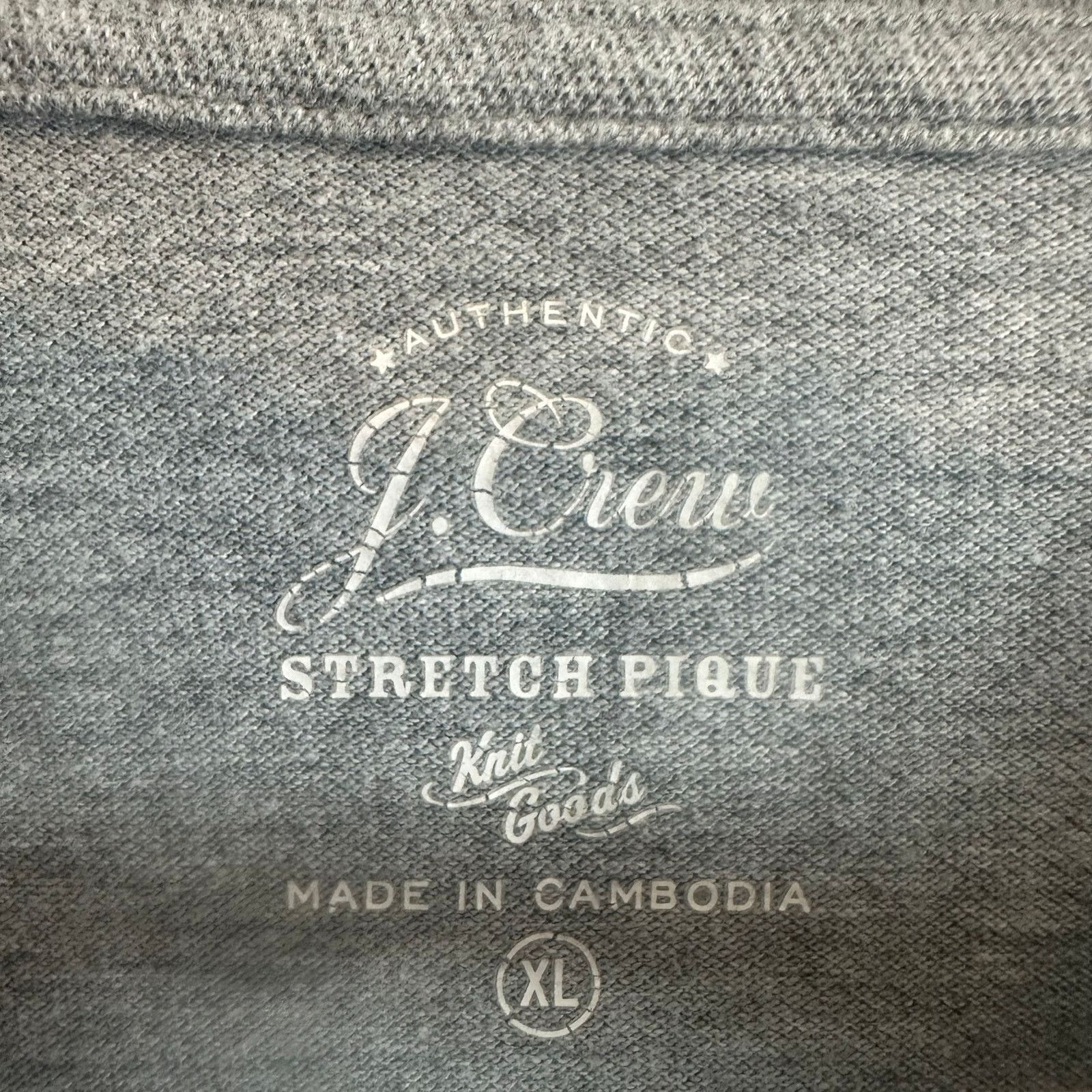 J.Crew J Crew Gray Stretch Pique Knit Polo Shirt Men's XL Size US XL / EU 56 / 4 - 3 Thumbnail