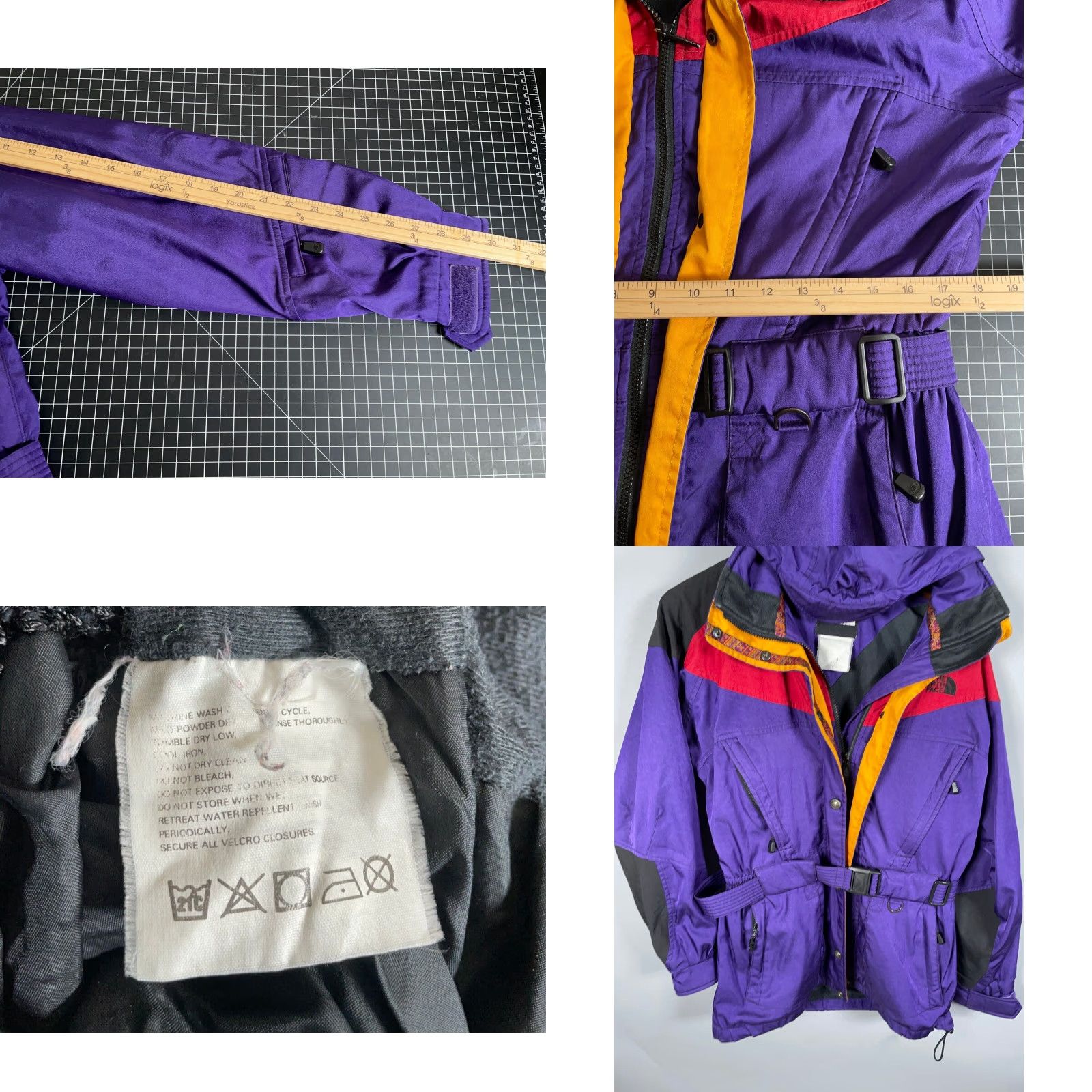 The North Face VINTAGE The North Face Hoodie Jacket Womens 8 Purple Red Geometric Trim Zip Up Parka VTG Size M / US 6-8 / IT 42-44 - 8 Thumbnail