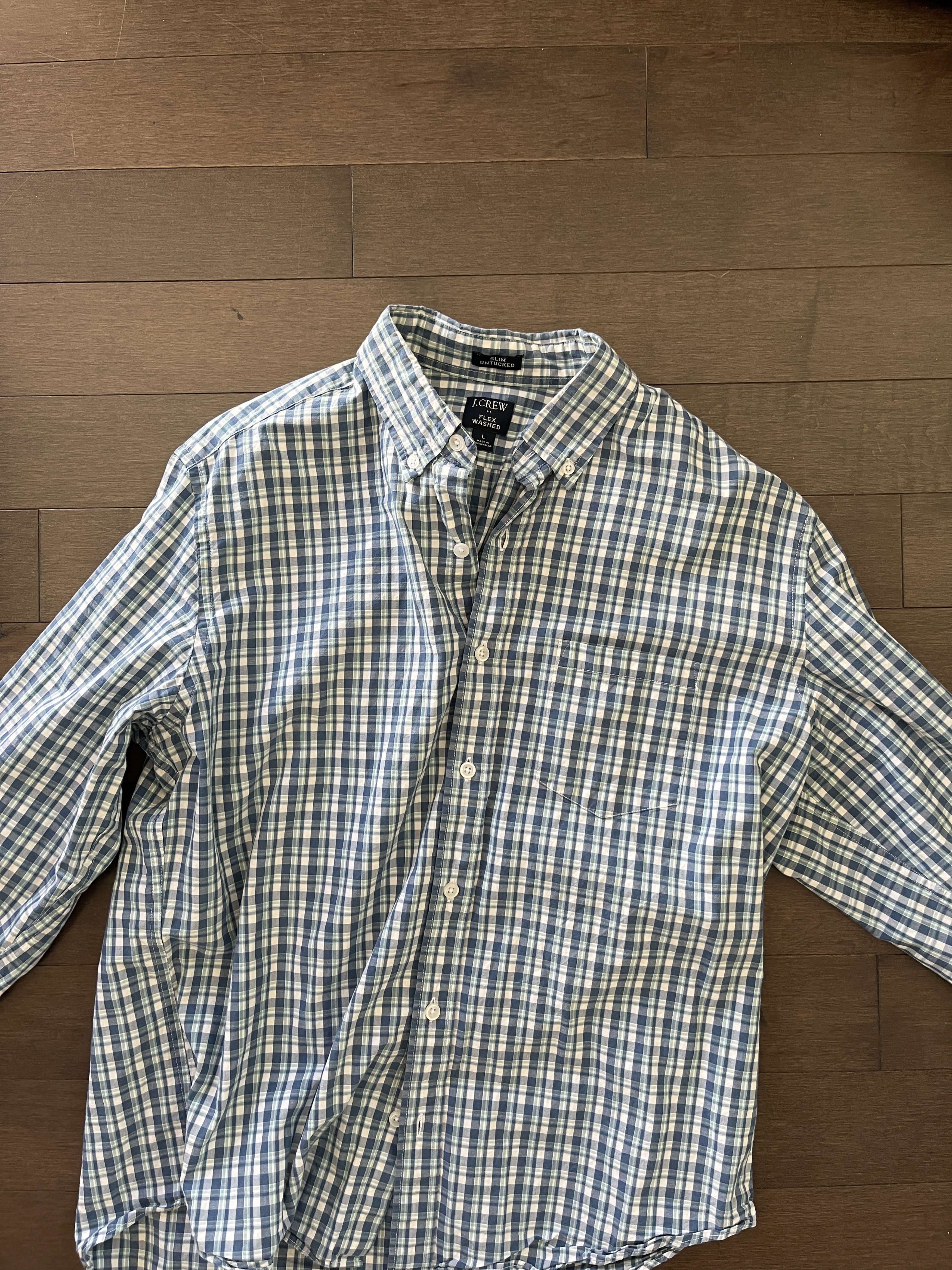 J.Crew Flex Washed Untucked Shirt Size US L / EU 52-54 / 3 - 2 Thumbnail