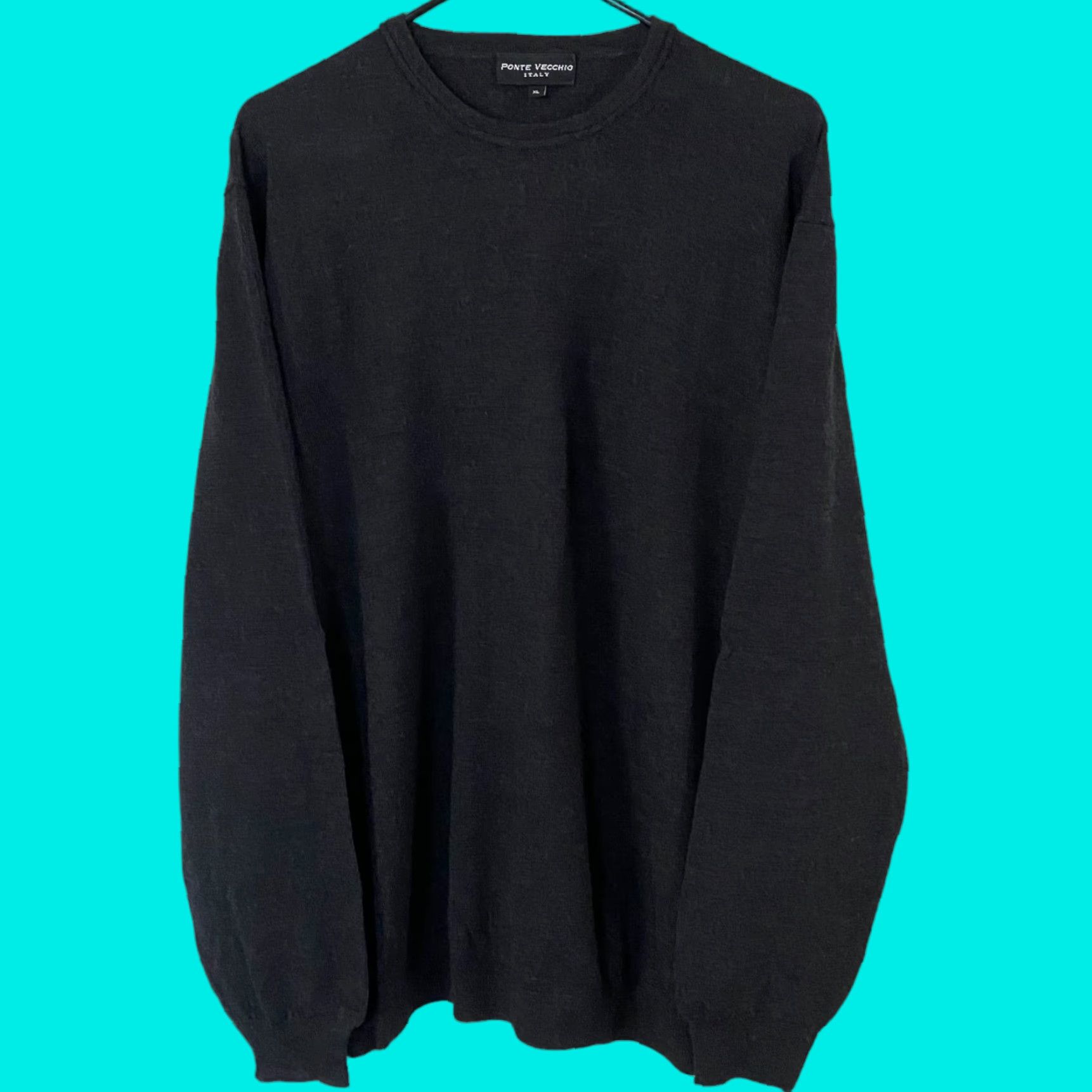 Vintage Ponte Vecchio Crewneck Sweater Gray Men's XL Merino Wool Pullover Long-Sleeve Size US XL / EU 56 / 4 - 1 Thumbnail