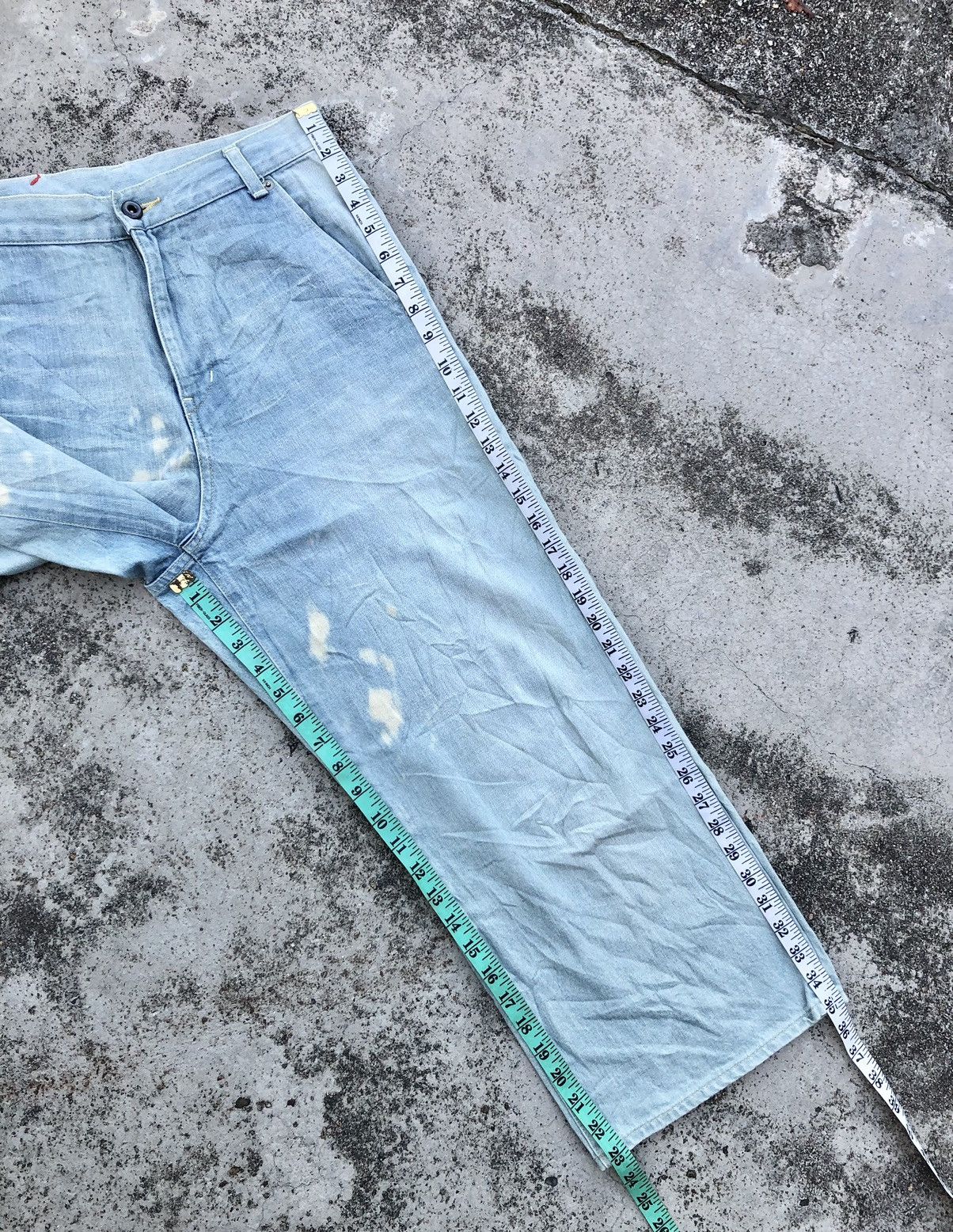 Hypebeast BAGGY⚡️⚡️BLEACH SELVEDGE DENIM Size US 28 / EU 44 - 9 Thumbnail