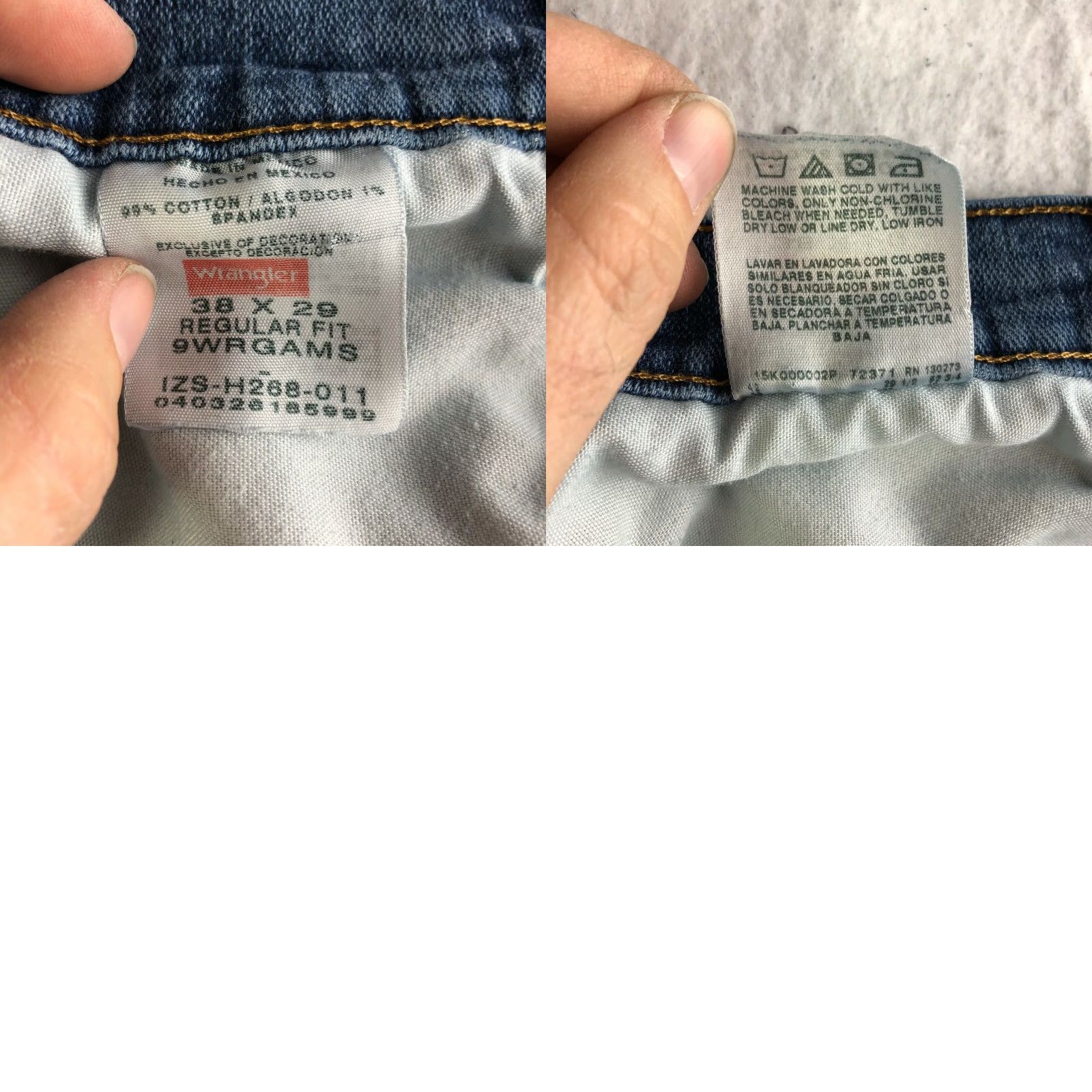 Wrangler Wrangler Jeans Regular Fit Mens 38x29 Mid Rise Straight Leg Denim Blue Jeans Size US 38 / EU 54 - 8 Thumbnail