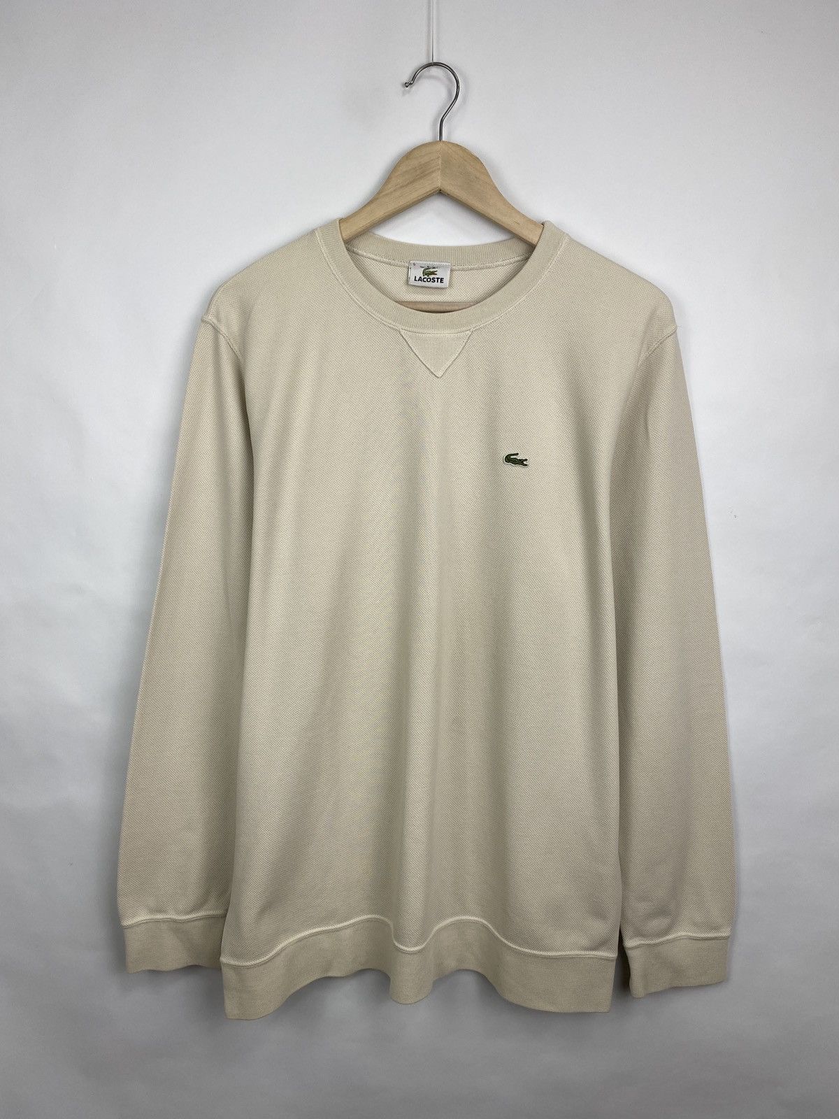 Lacoste 🇺🇸 Vintage 90s Lacoste Sweatshirt College Style Hype Rare Y2K Size US L / EU 52-54 / 3 - 3 Thumbnail