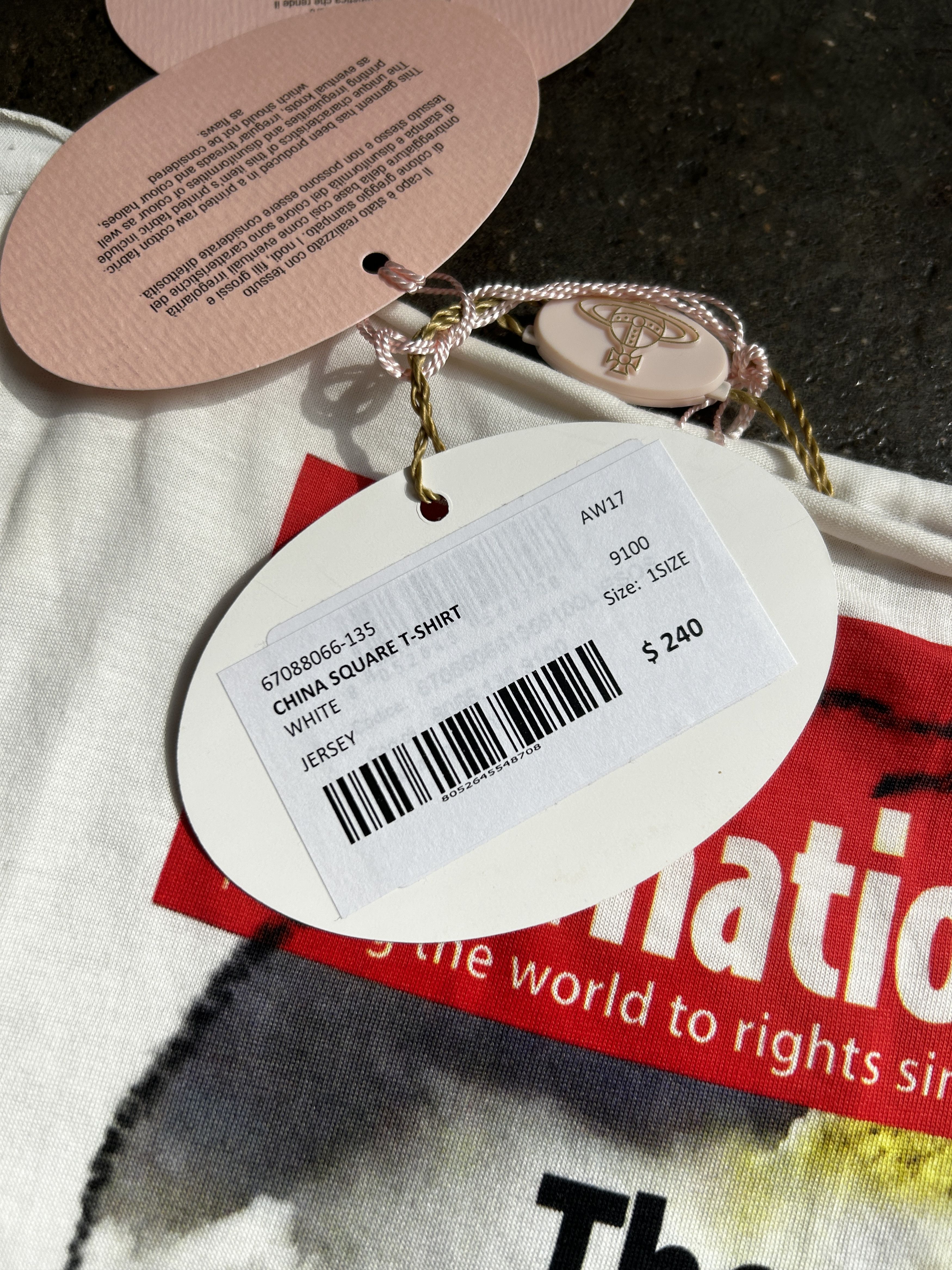 Vivienne Westwood Brand New w/ Tags 240$ China Square T Shirt AW 2017 Size US M / EU 48-50 / 2 - 7 Thumbnail