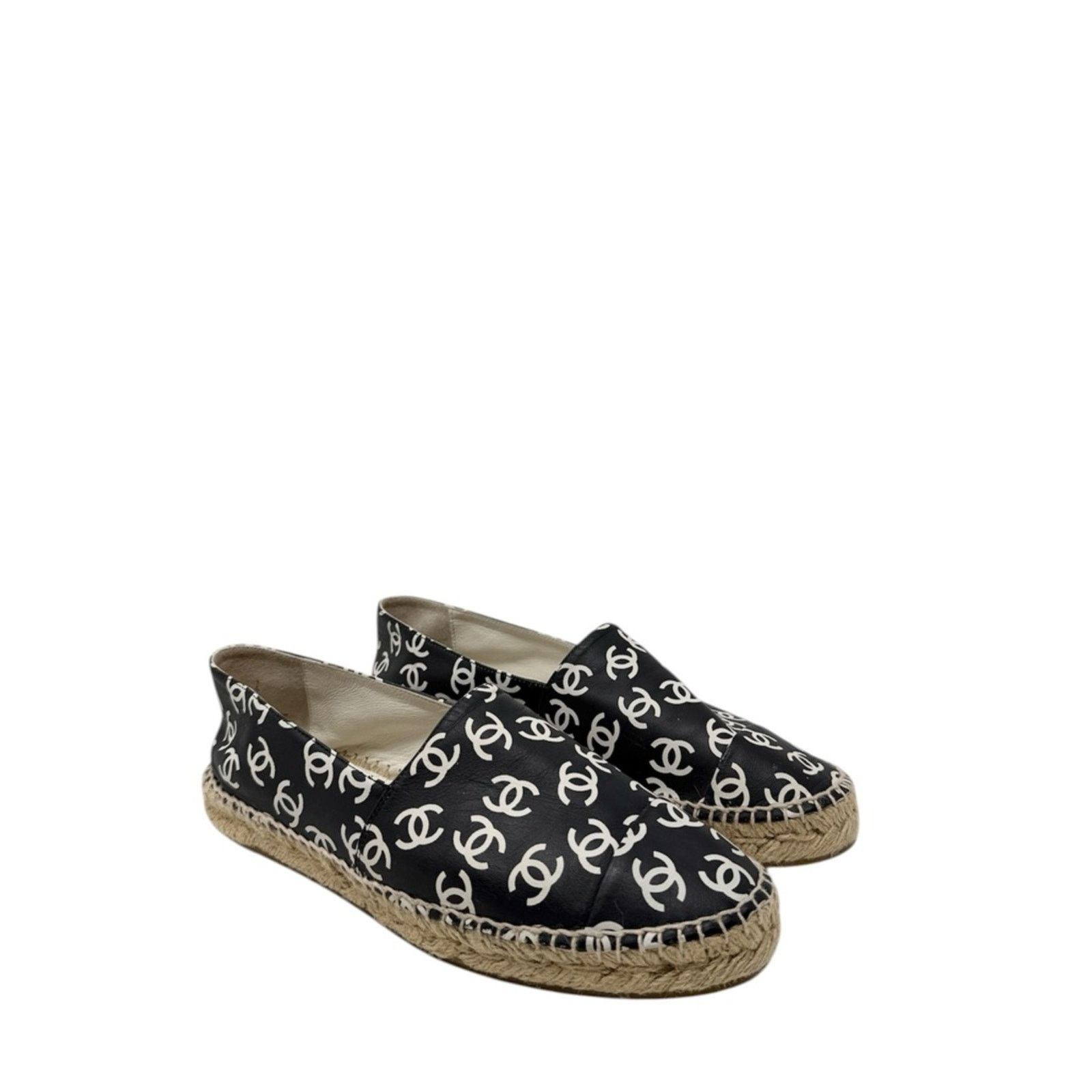 Chanel Chanel CC Monogram Logo Leather Espadrilles Size 40 Size US 10 / IT 40 - 6 Thumbnail
