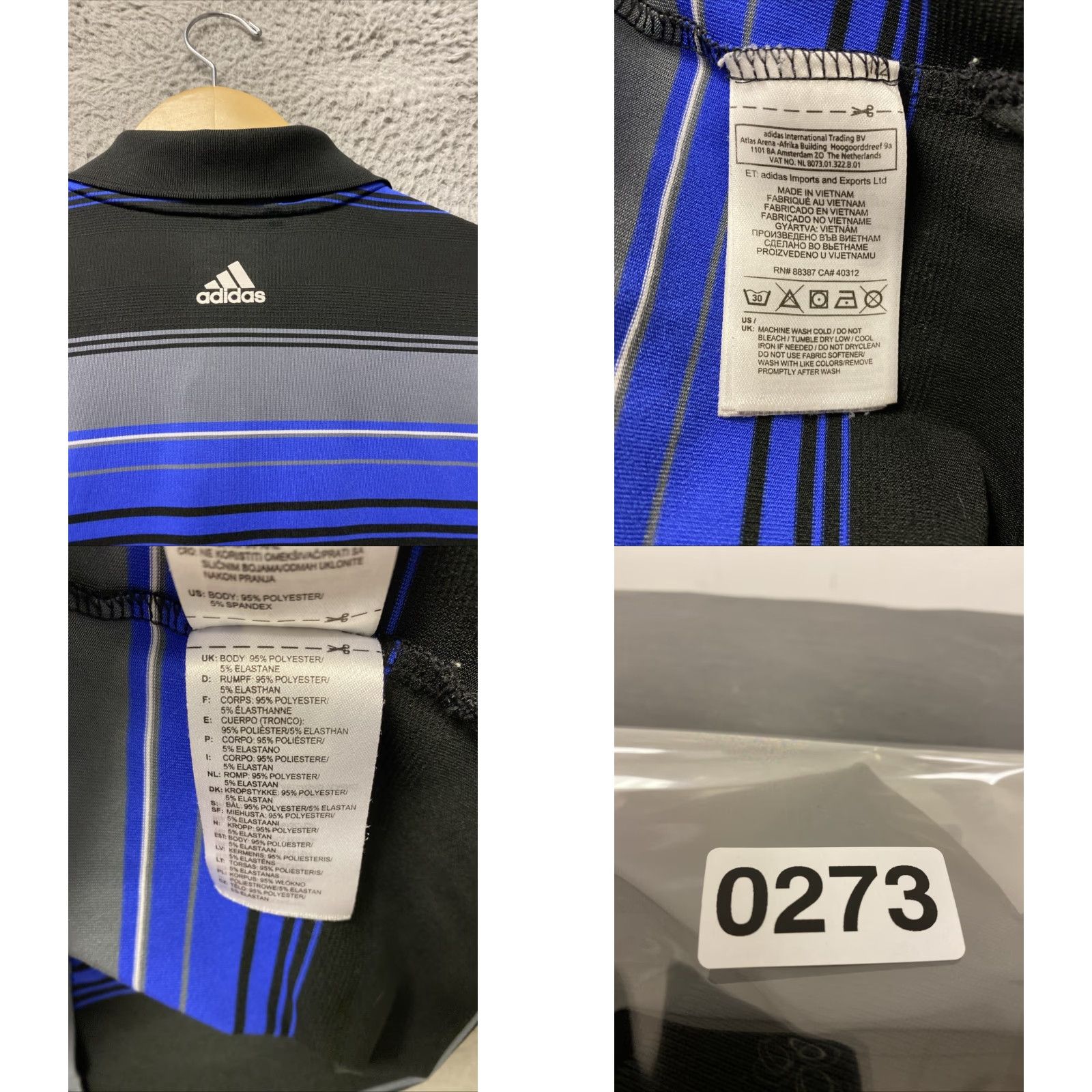 Adidas Adidas Golf Polo Shirt Men’s M Performance Black Gray Blue /0273 Size US M / EU 48-50 / 2 - 8 Thumbnail