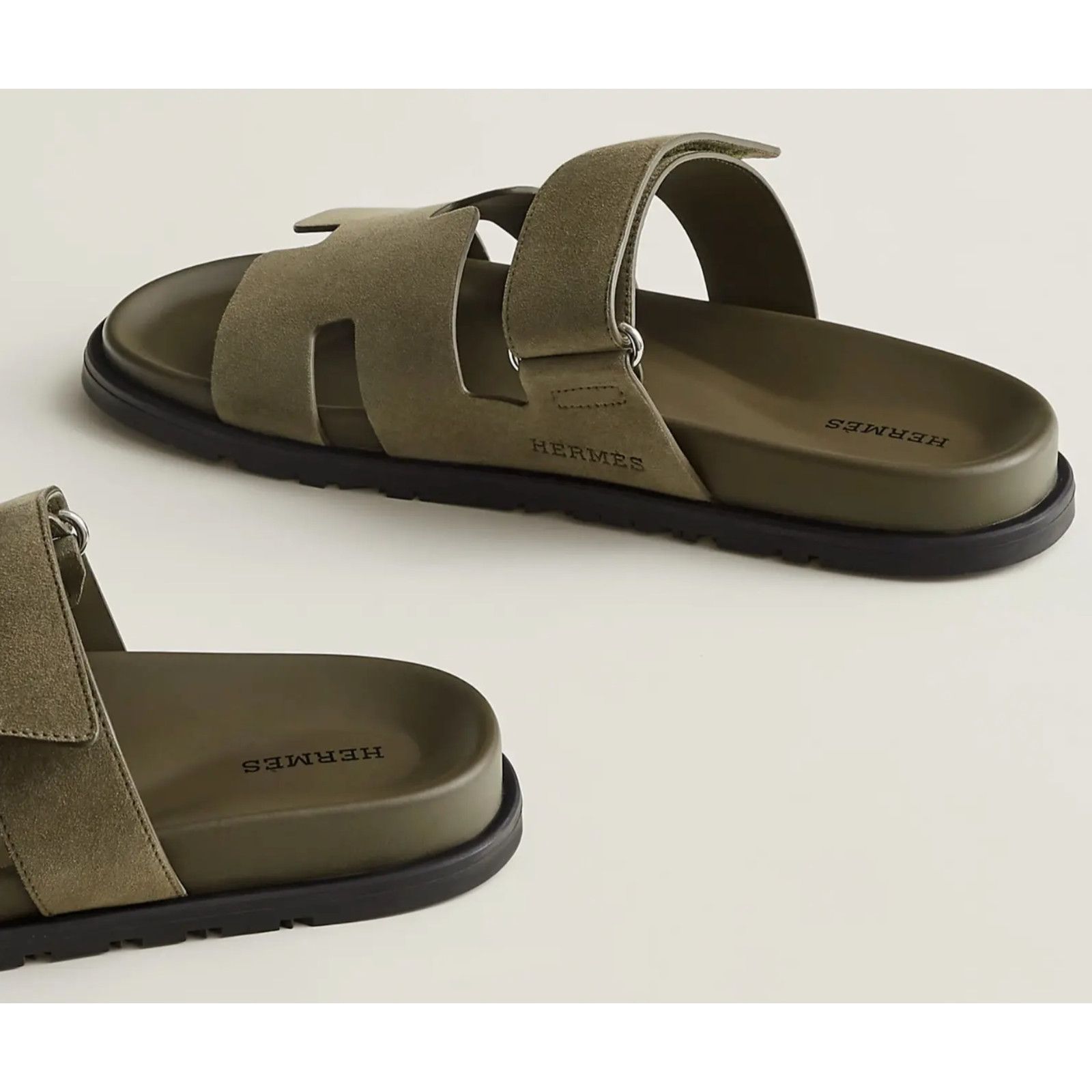 Hermes Hermes Chypre Sandal Mens Vert Toundra Suede Flat 46 13 Size US 13 / EU 46 - 14 Thumbnail