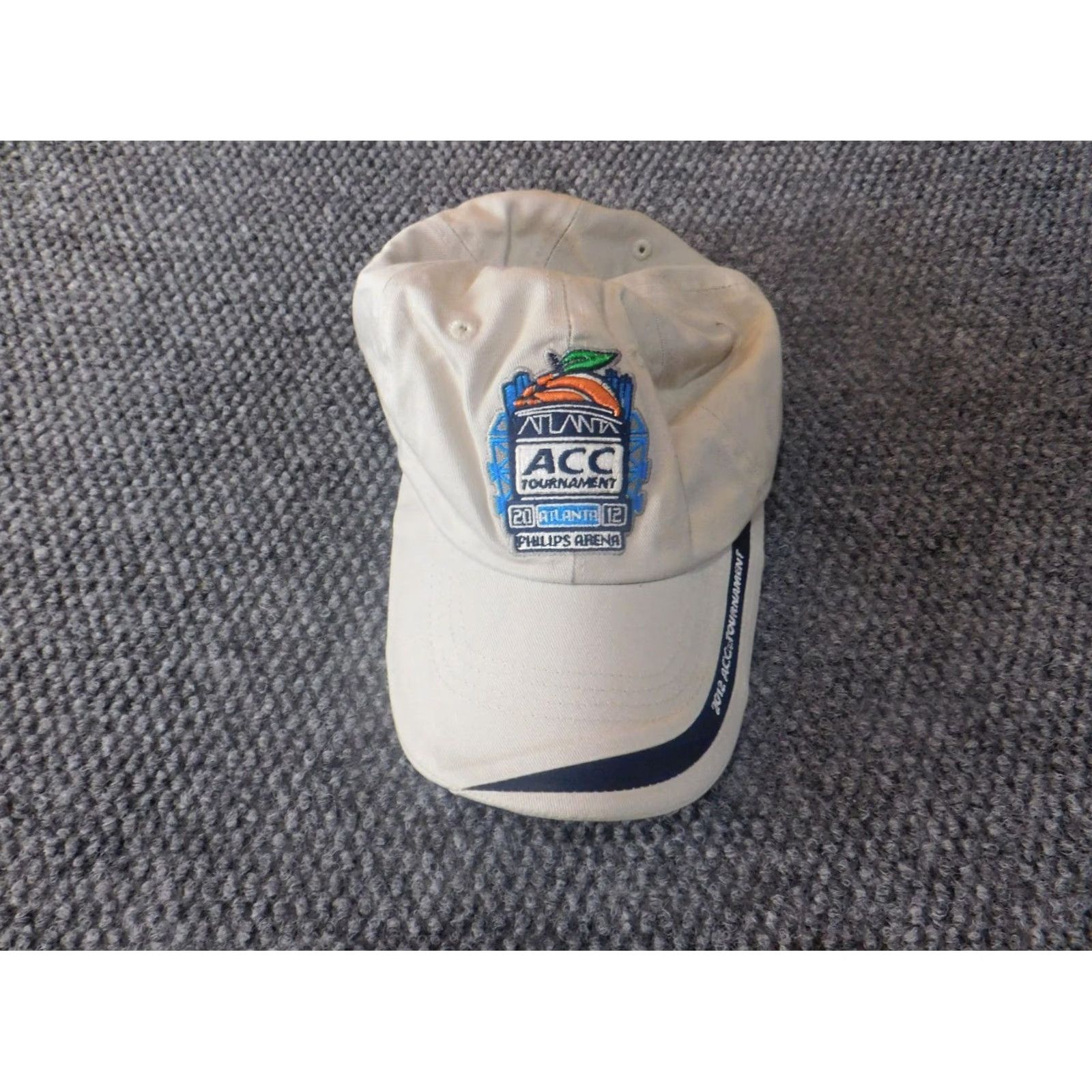 NCAA GEAR FOR SPORTS Hat Cap Atlanta Basketball 90s Beige Cotton Canvas One Size Men Baseball Cap Flex Stretch NCAA Auxiliary Casual Size ONE SIZE - 2 Thumbnail
