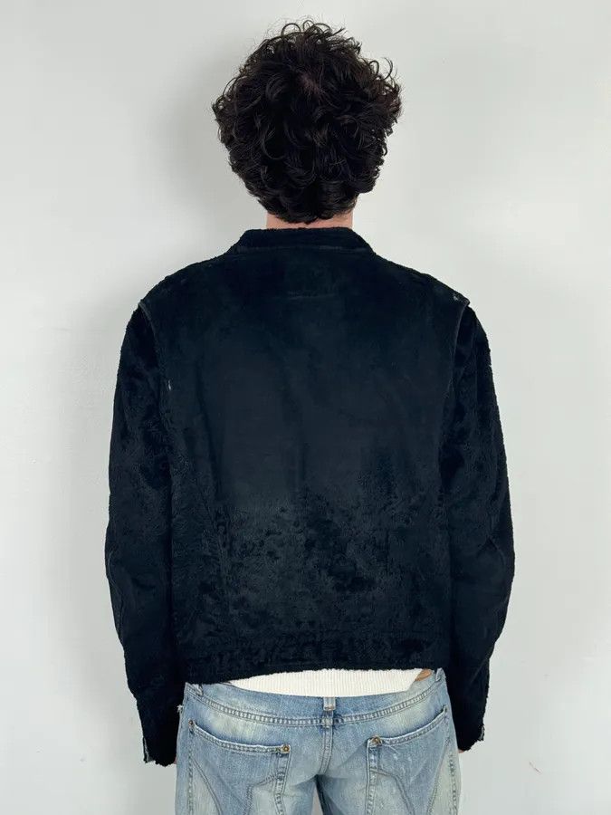 Emporio Armani AW2005 Emporio Armani Black Fleece & Denim Hybrid Jacket Size US L / EU 52-54 / 3 - 4 Thumbnail