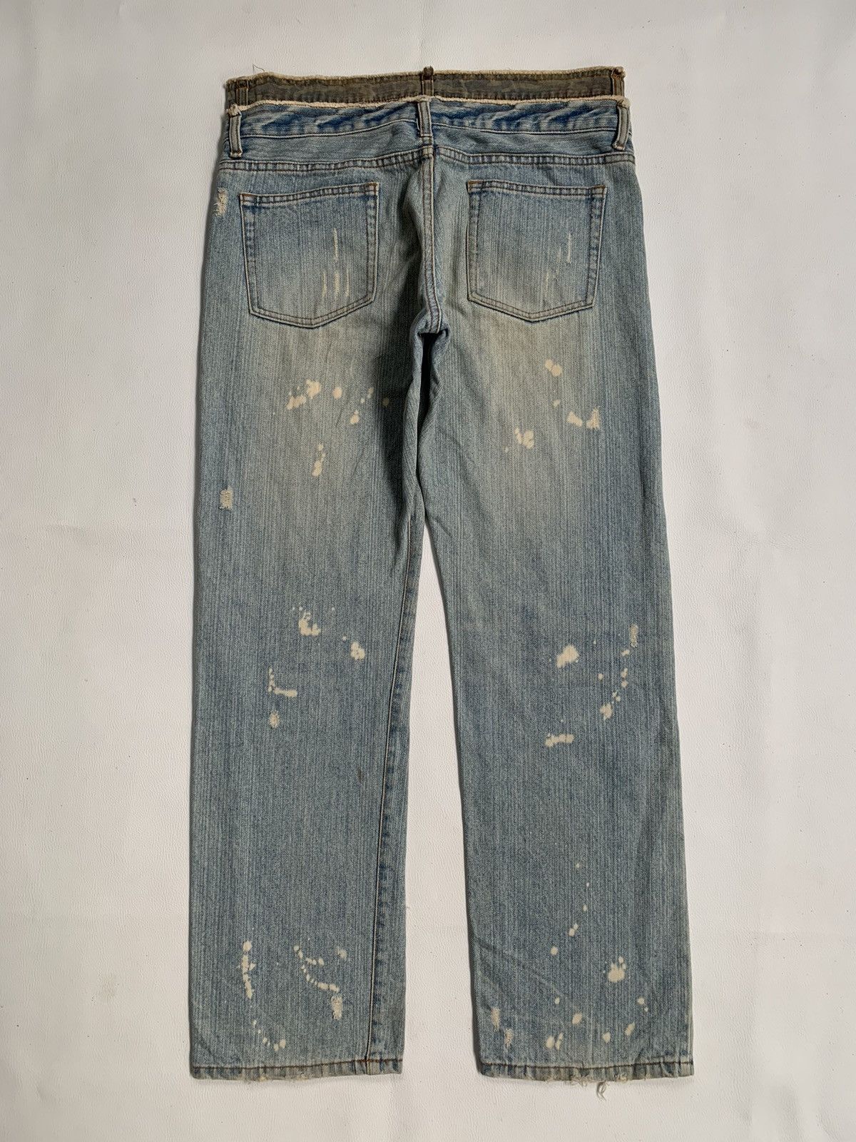 If Six Was Nine 2000s Japanese Brand Double Waist Denim Jeans Size US 32 / EU 48 - 2 Thumbnail