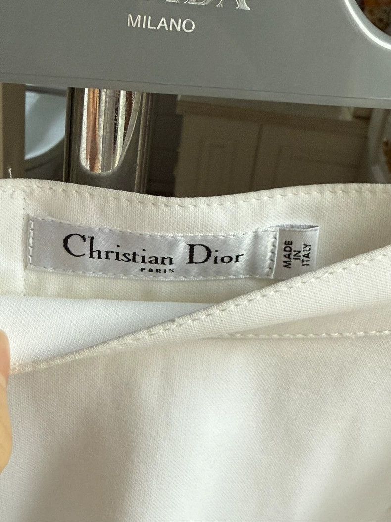 Dior Dior White Embroidered A-2505 Size 32" / US 10 / IT 46 - 7 Thumbnail
