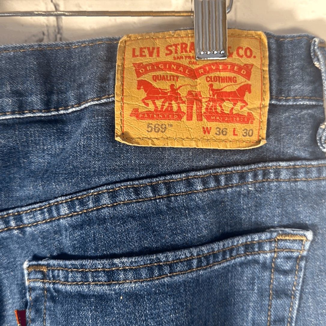 Levi's VINTAGE Levi’s 569 Jeans Loose Straight Medium Wash Mens W36 x L30 Blue Size US 36 / EU 52 - 4 Thumbnail