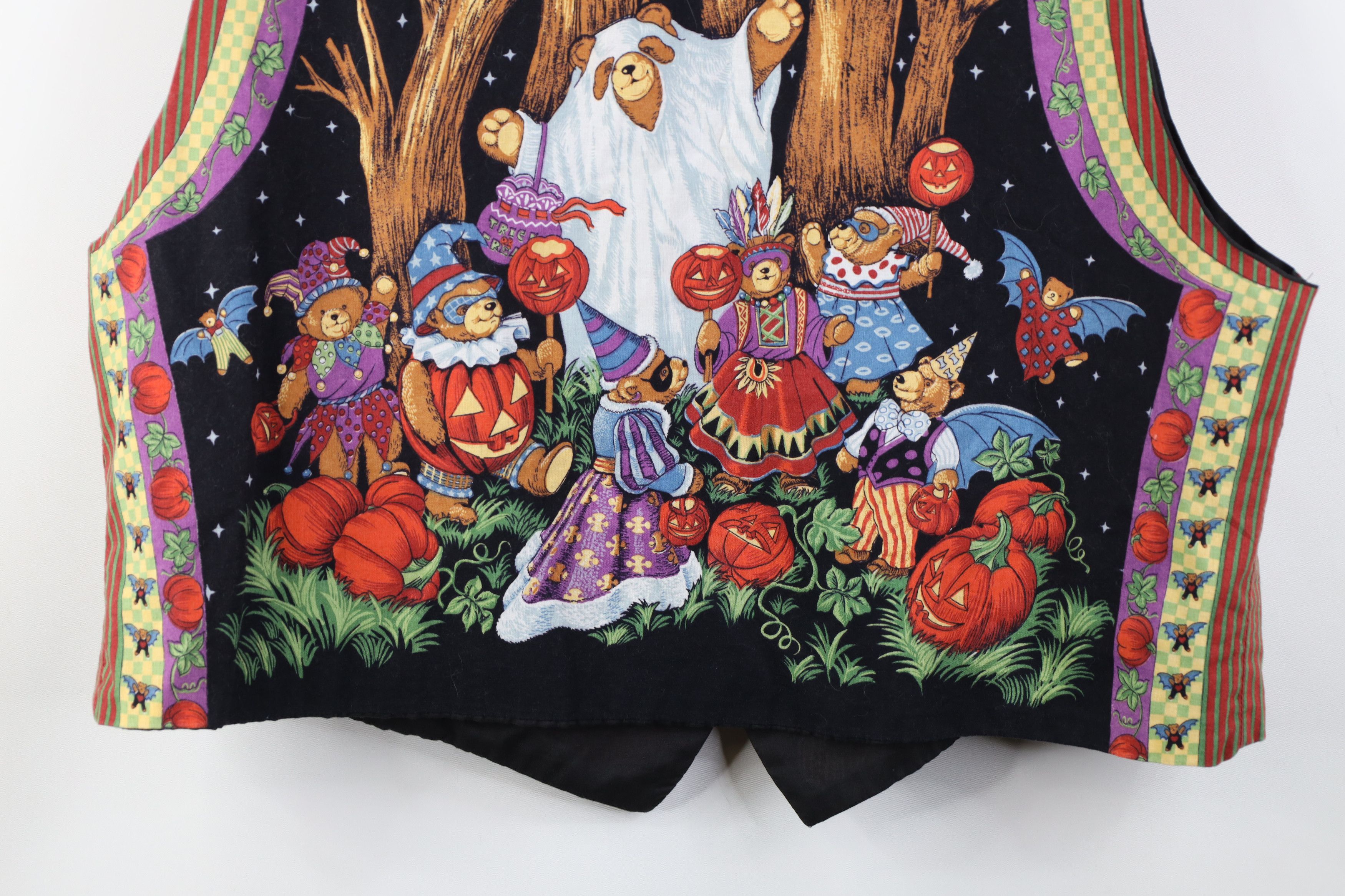 Vintage Vintage 90s Streetwear Halloween Pumpkin Witch Vest Jacket Size XL / US 12-14 / IT 48-50 - 14 Thumbnail
