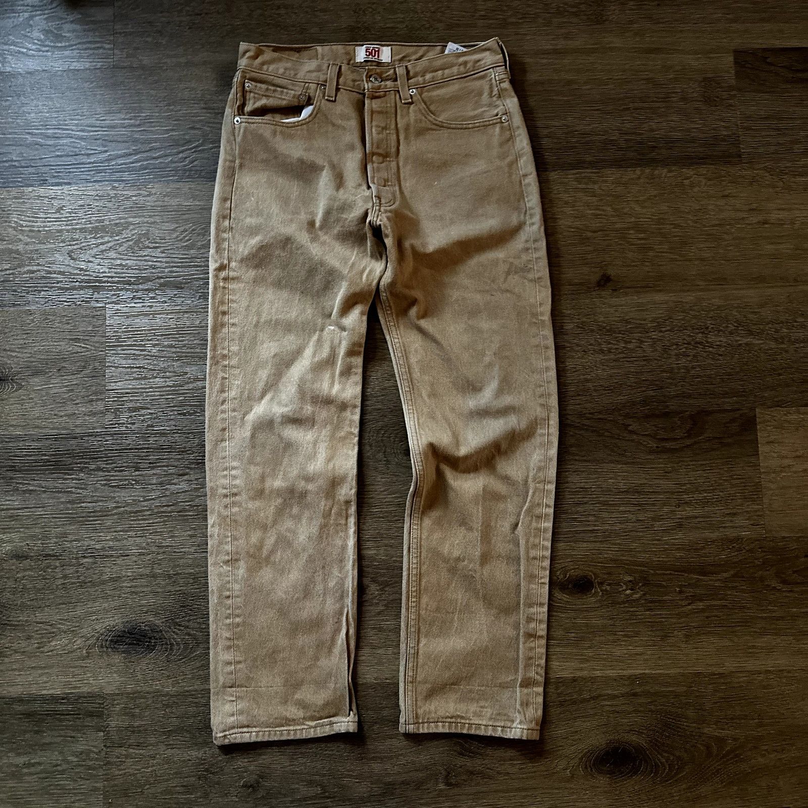 Levi's Levi 501 stone wash Golden Tan Button Fly pant Size US 32 / EU 48 - 1 Thumbnail