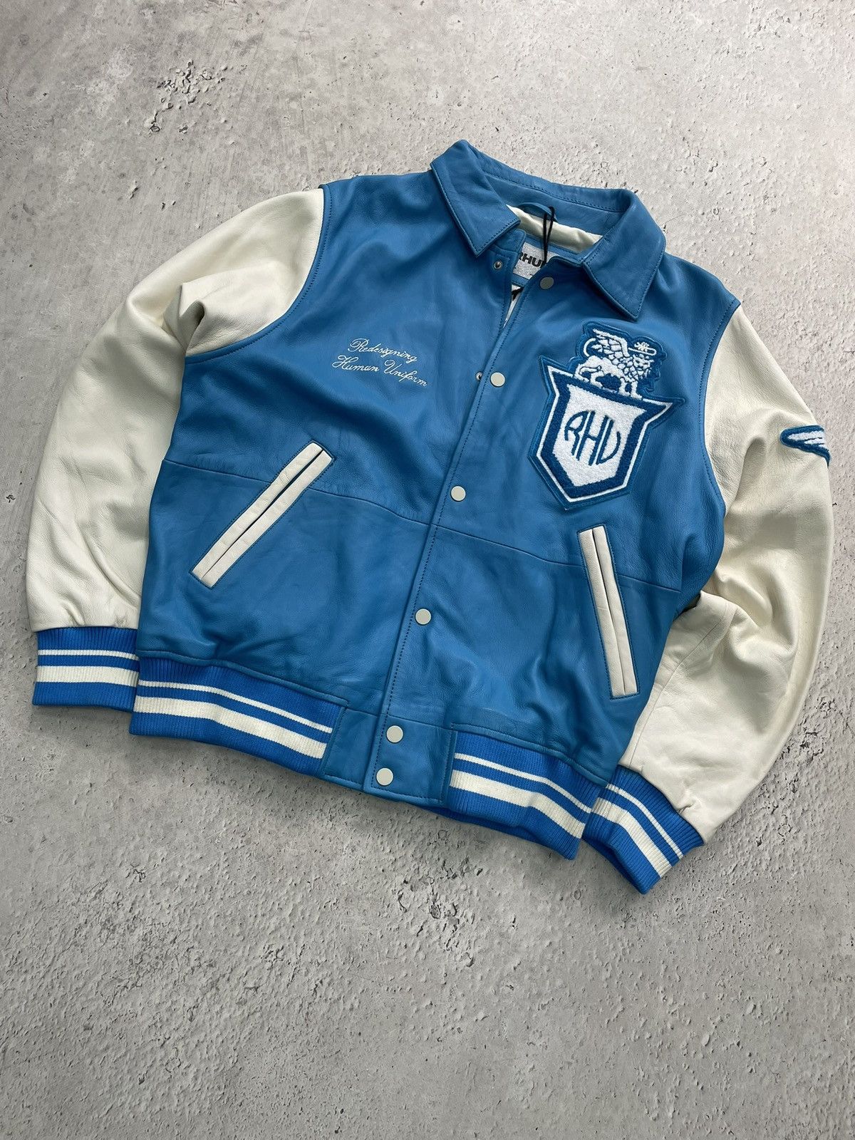 Zara Varsity Zara leather bomber jacket Rhude Size US M / EU 48-50 / 2 - 2 Thumbnail