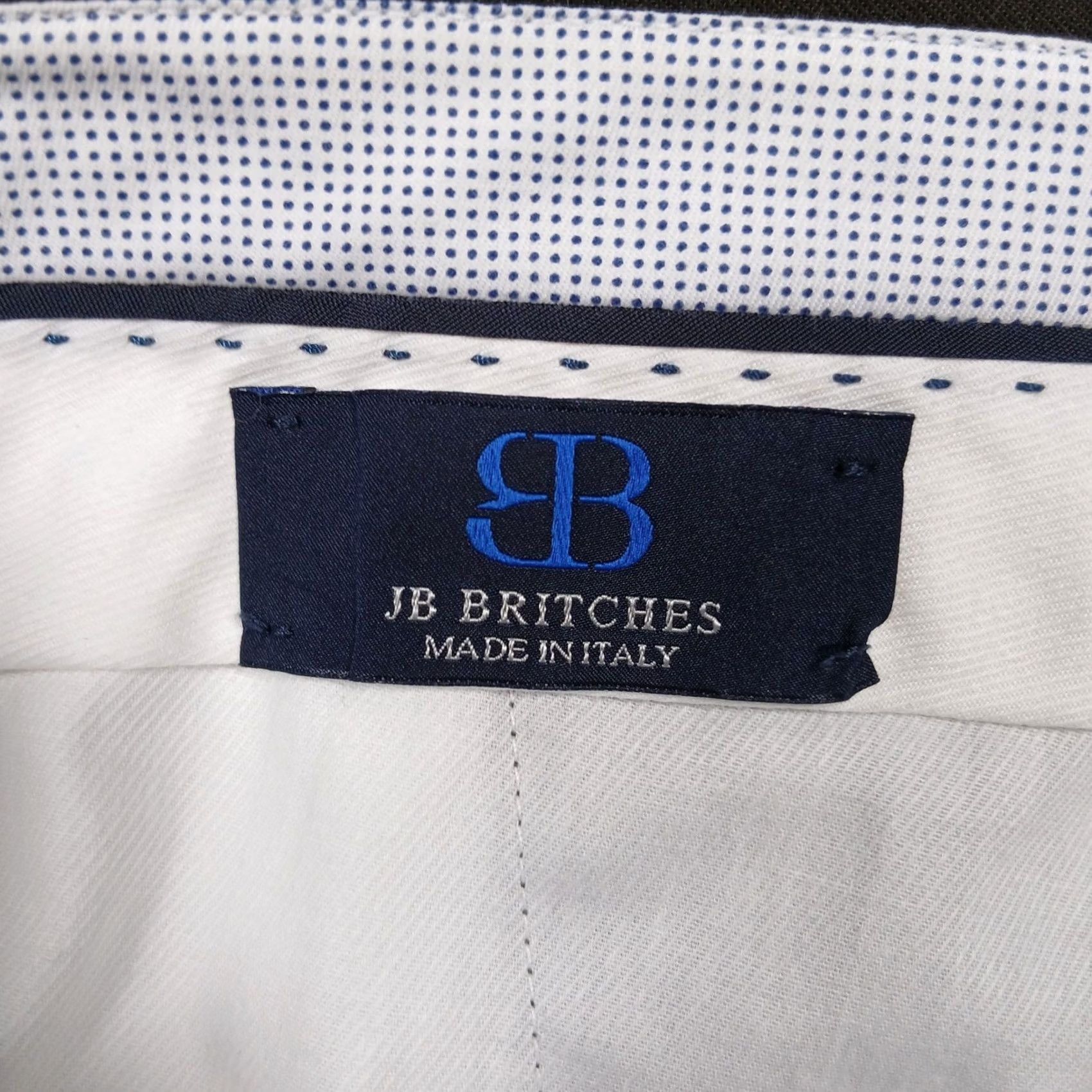 Vintage JB Britches Dress Pants Men 38R Brown 100% Wool Made in Italy Classic Fit Size US 38 / EU 54 - 4 Thumbnail