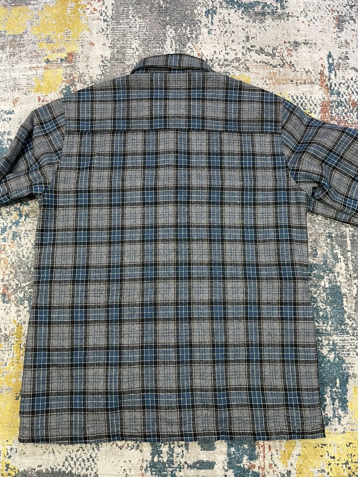 Japanese Brand Crew Checked Plaid Flannel Padded Shacket Size US L / EU 52-54 / 3 - 2 Thumbnail