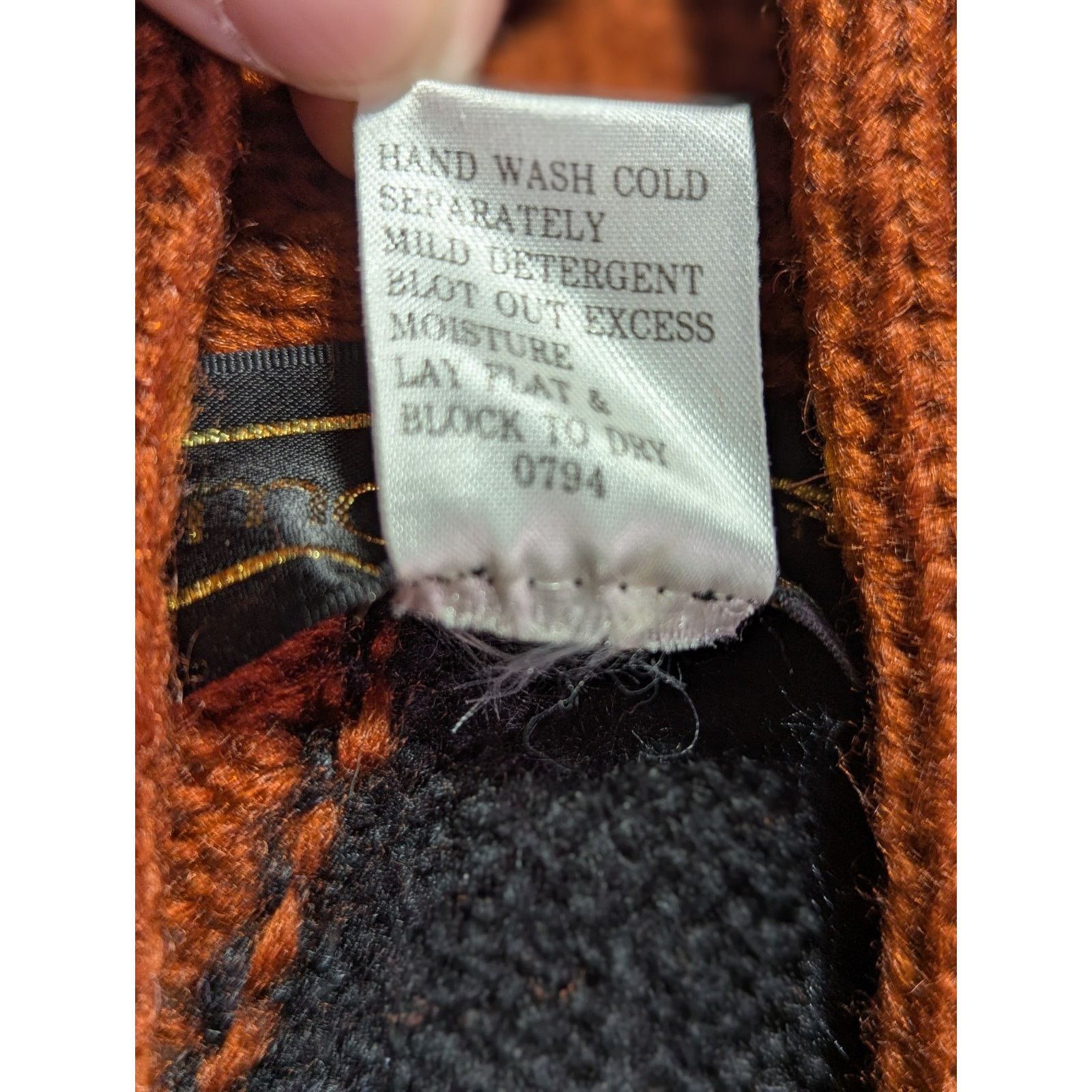 Other Maurada Sz Large Burnt Orange/Black Long/Maxi Knit Cartigan Size L / US 10 / IT 46 - 6 Thumbnail